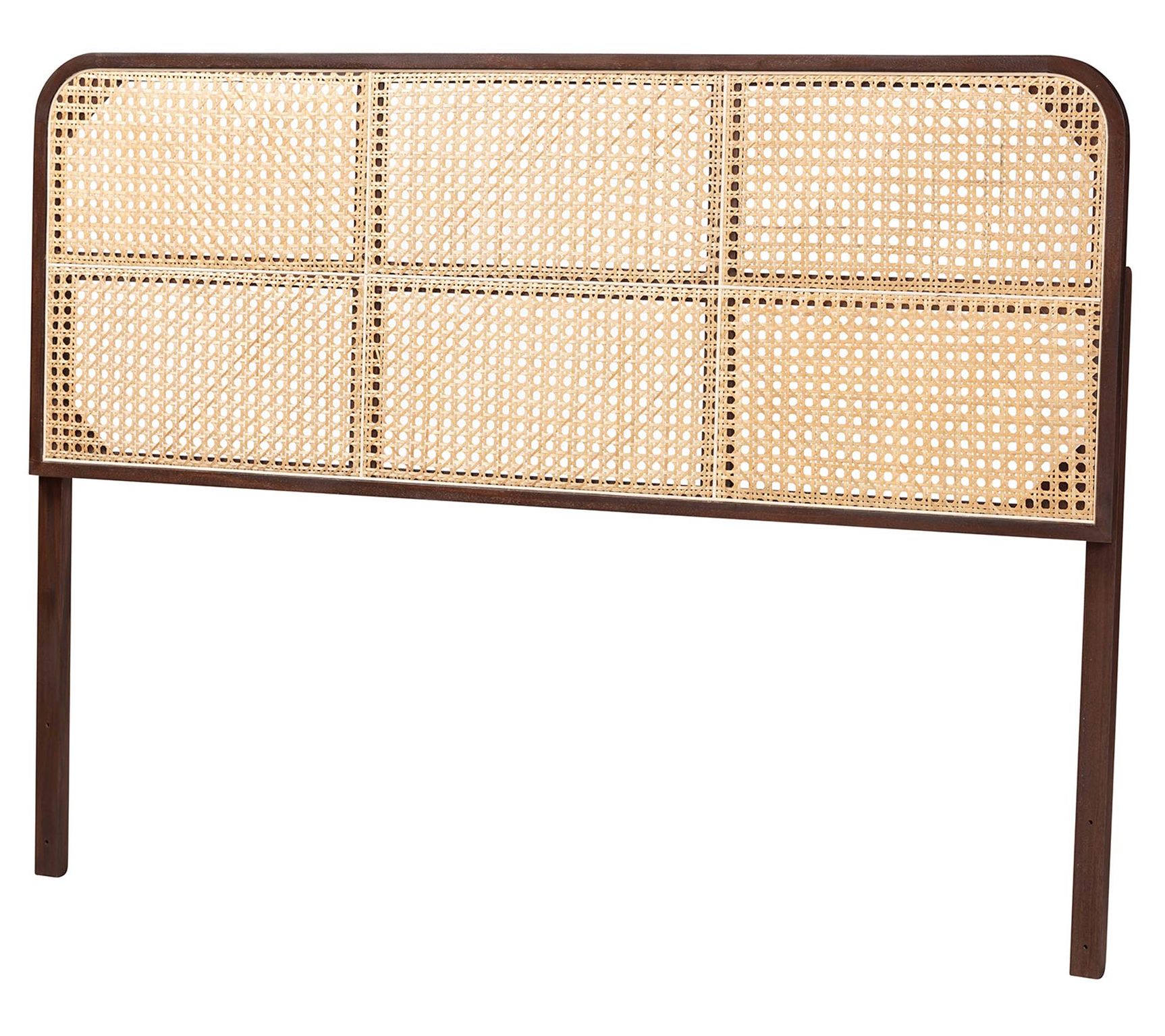 bali & pari Lai ner Bayur Wood and Rattan Quee n Headboard