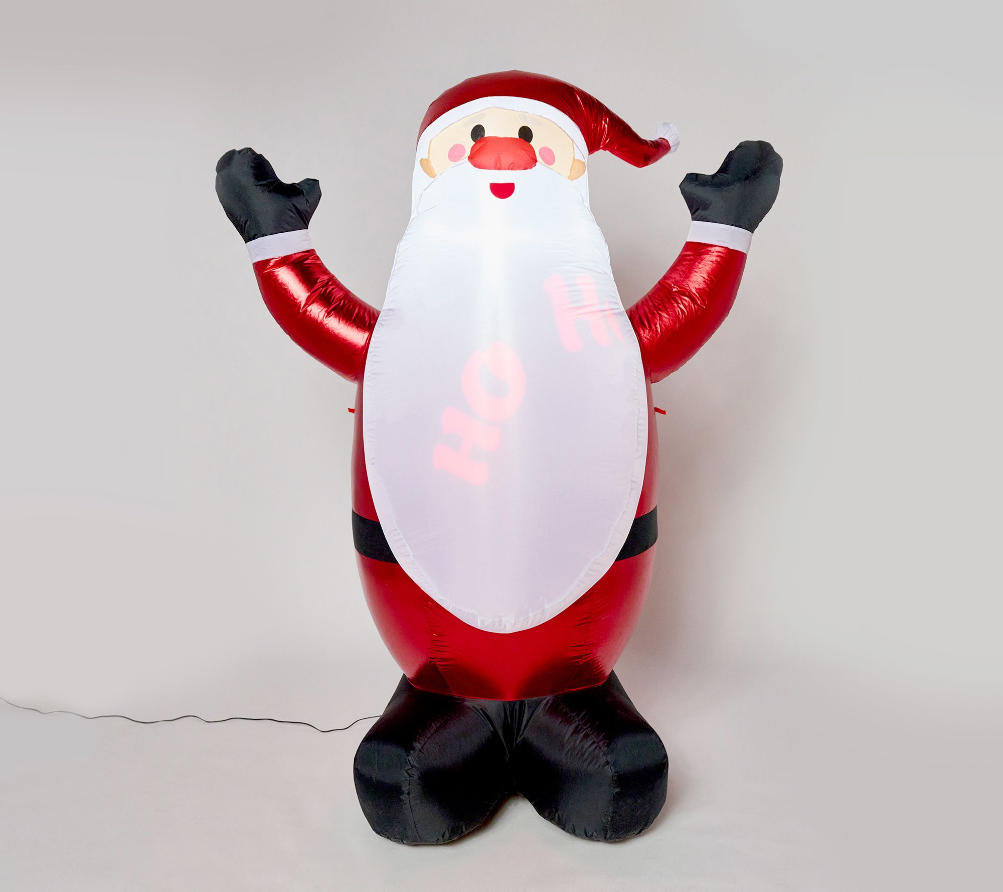 Kringle Express 6ft Inflatable Santa with Light Up Phrases