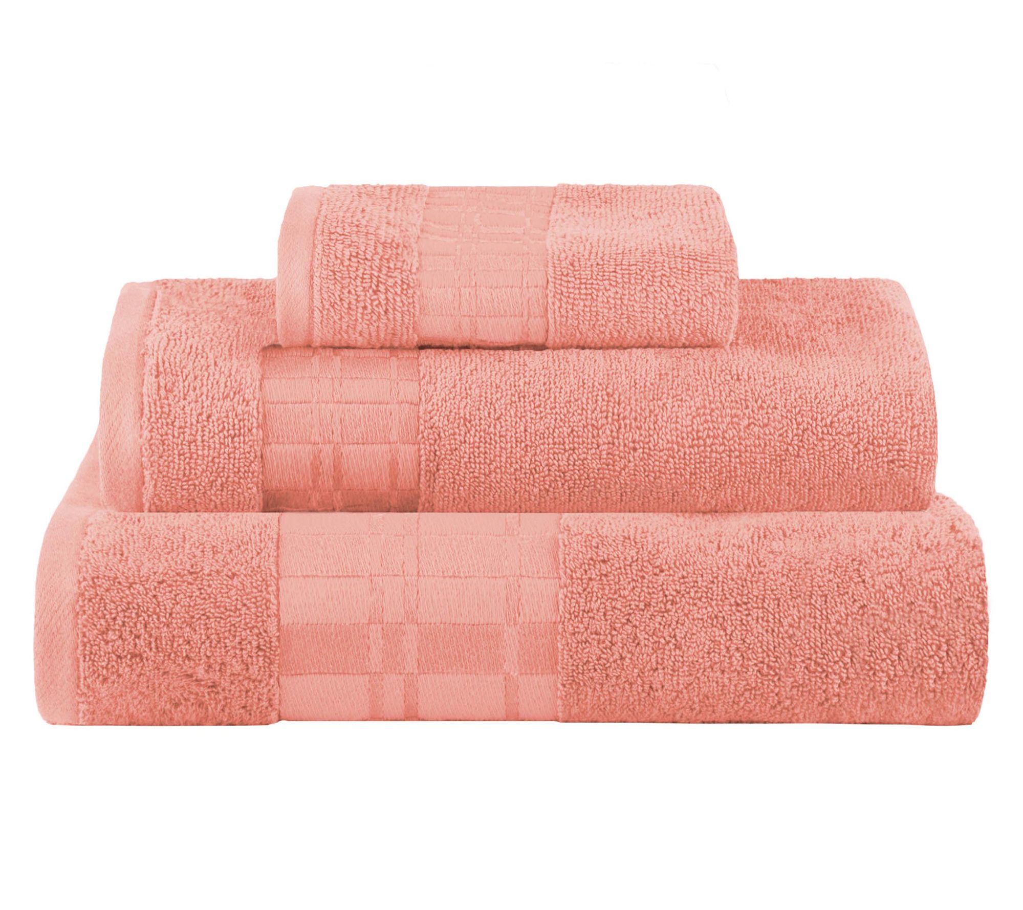 Superior Cotton Geometric Border 3-Piece TowelSet