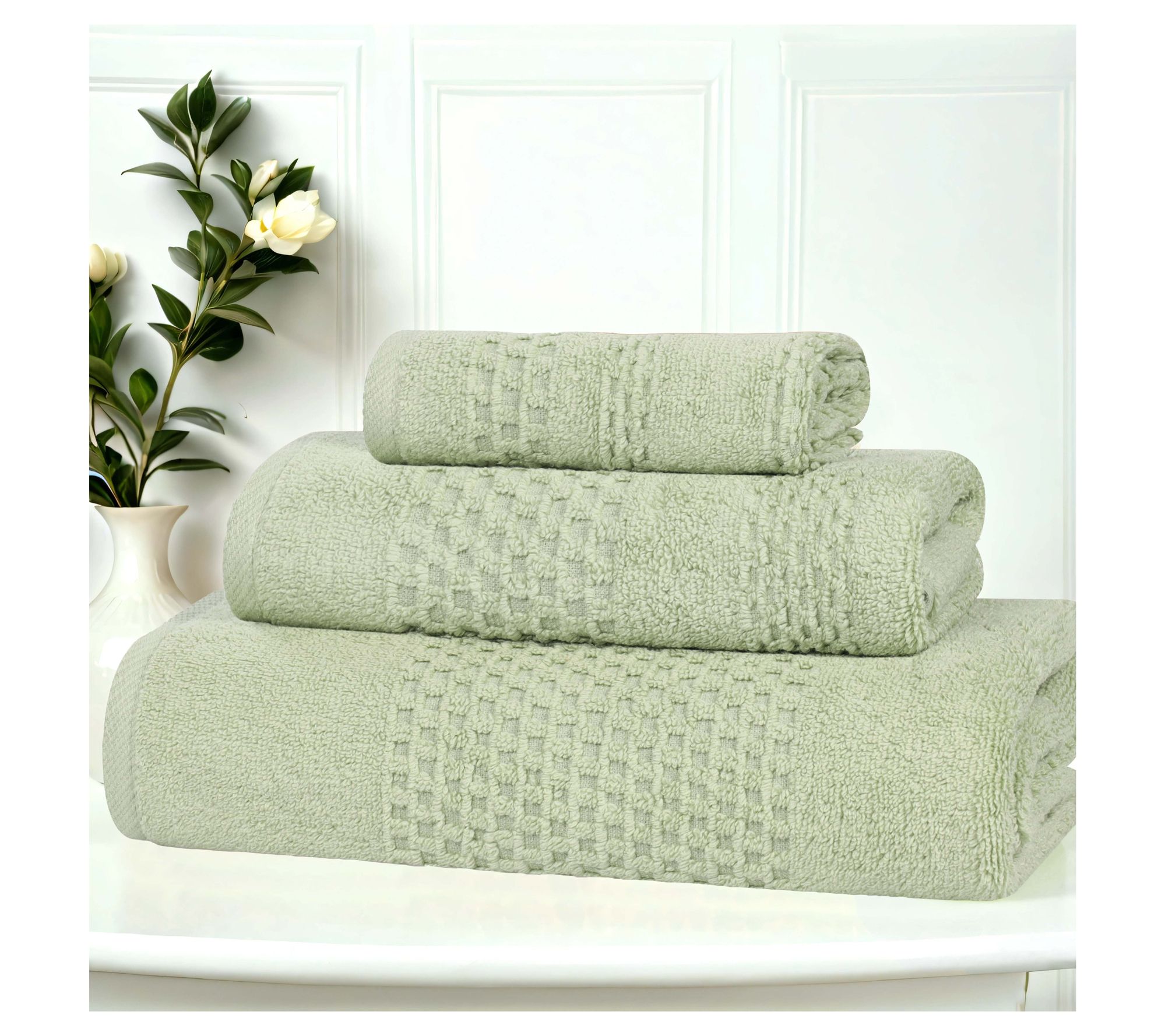 Superior 3-Piece Playa Zero Twist Cotton SolidTowel Set