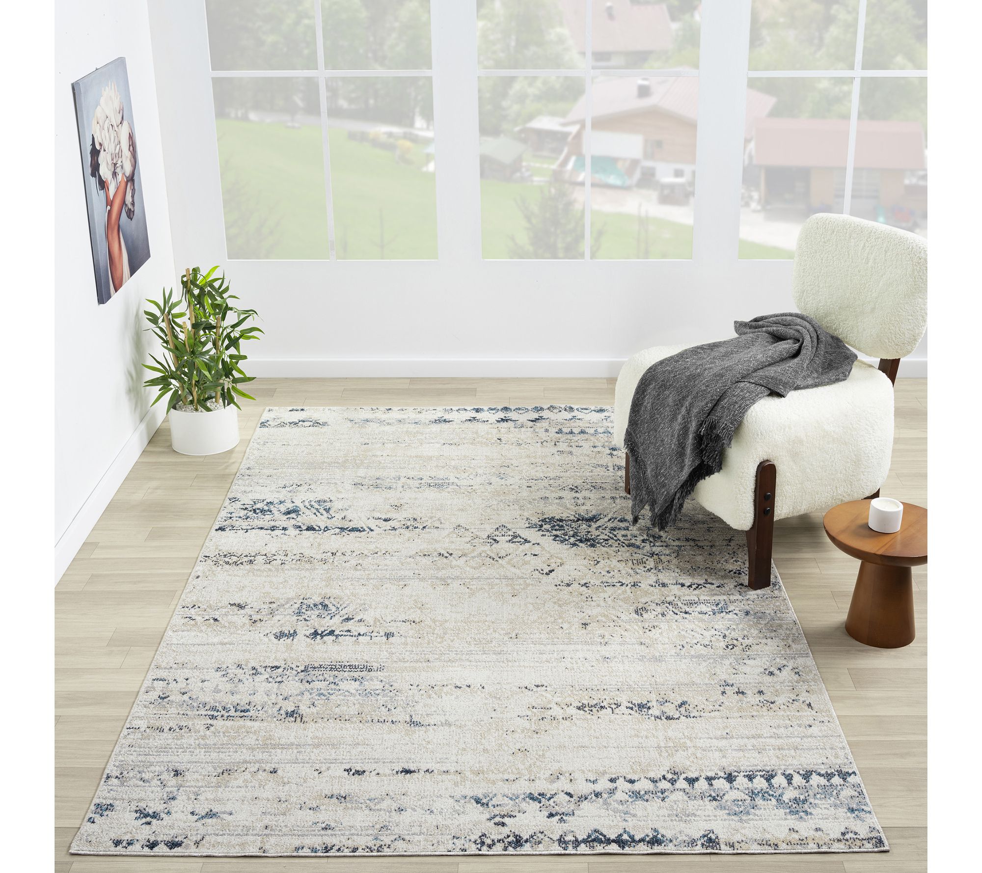 Ox Bay Geometric Performance Polyester Indoor Rug, 2' x 3'