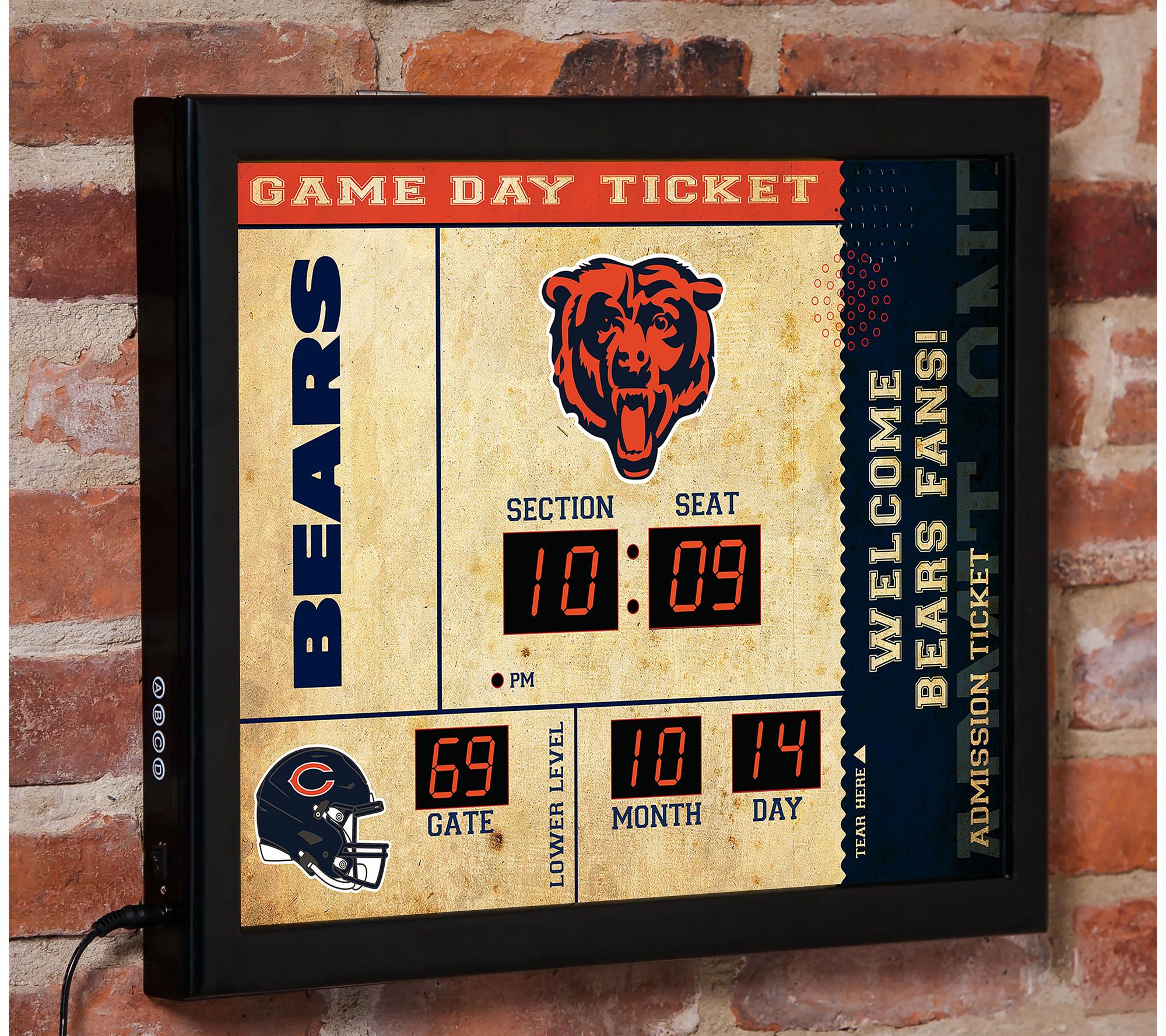 Evergreen NFL Bluetooth Scoreboard Wall Clock