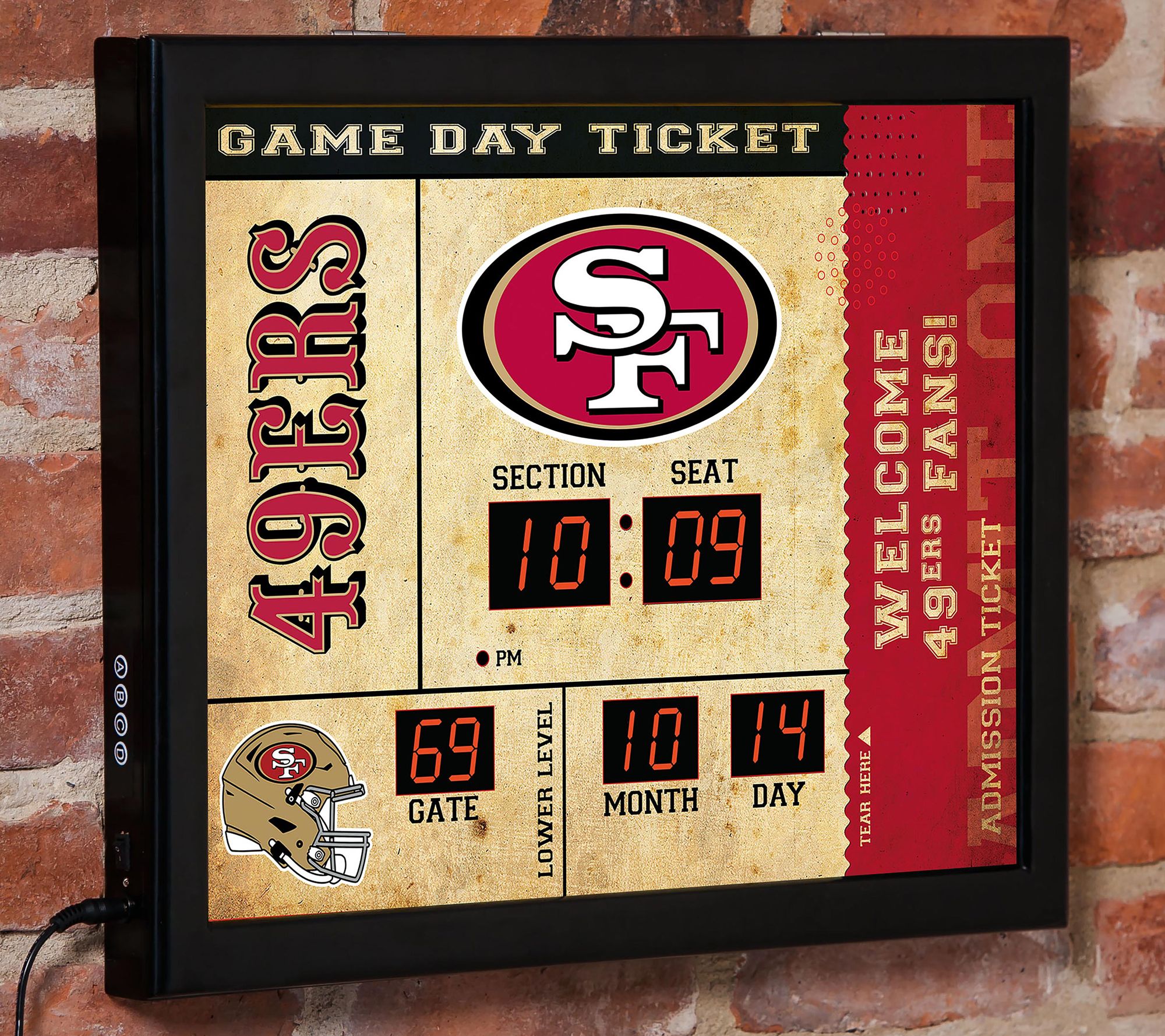 Evergreen NFL Bluetooth Scoreboard Wall Clock