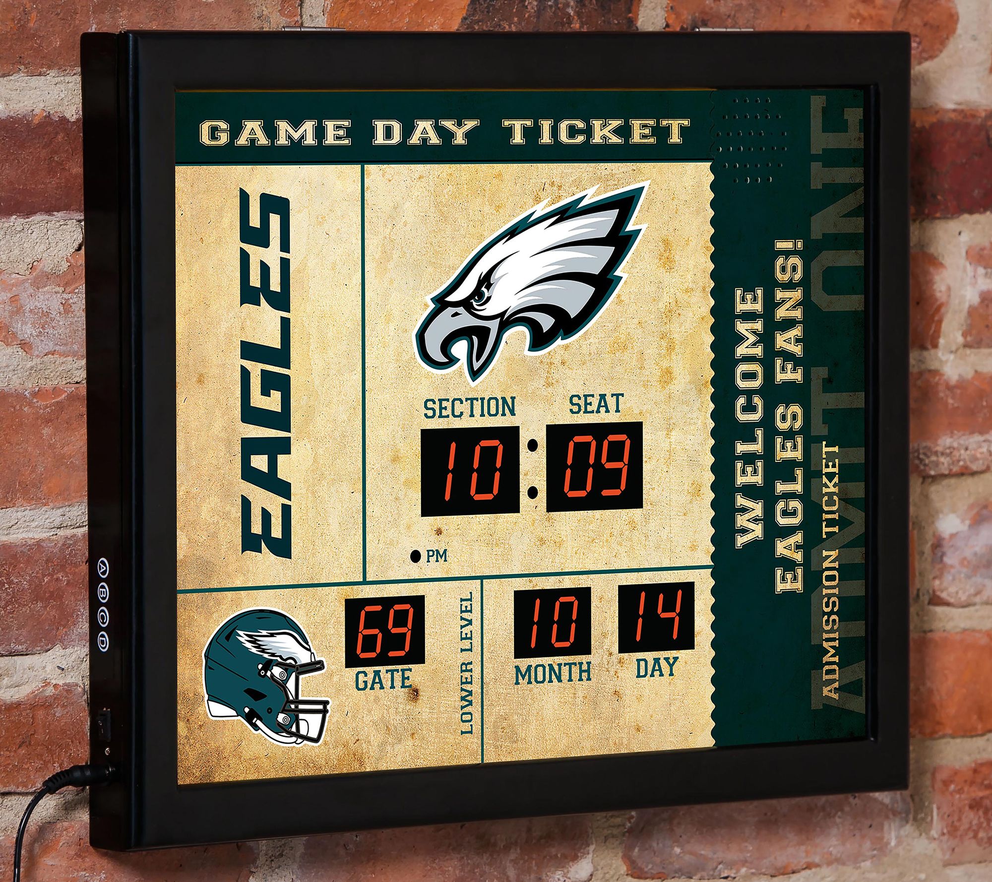 Evergreen NFL Bluetooth Scoreboard Wall Clock