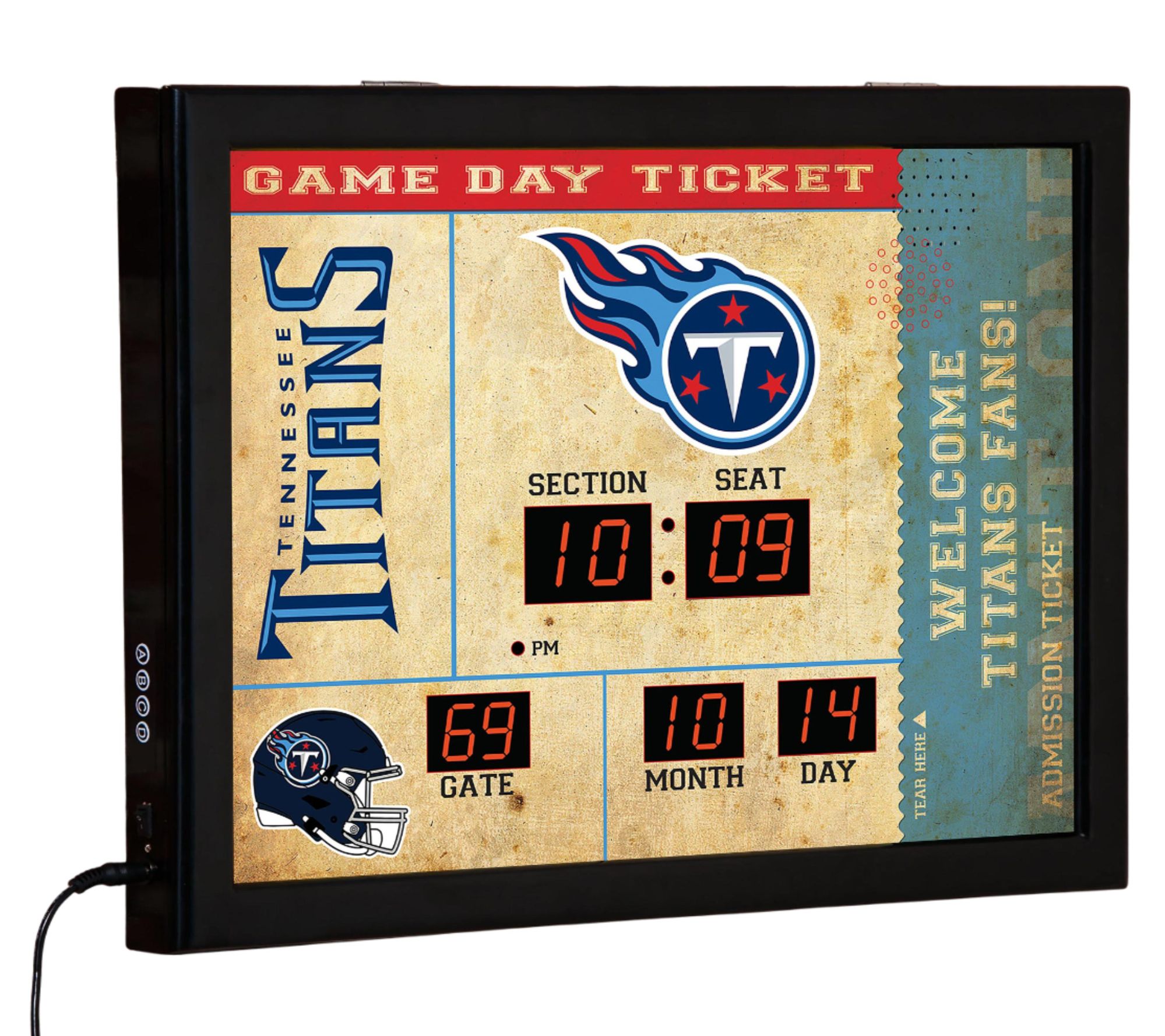 Evergreen NFL Bluetooth Scoreboard Wall Clock