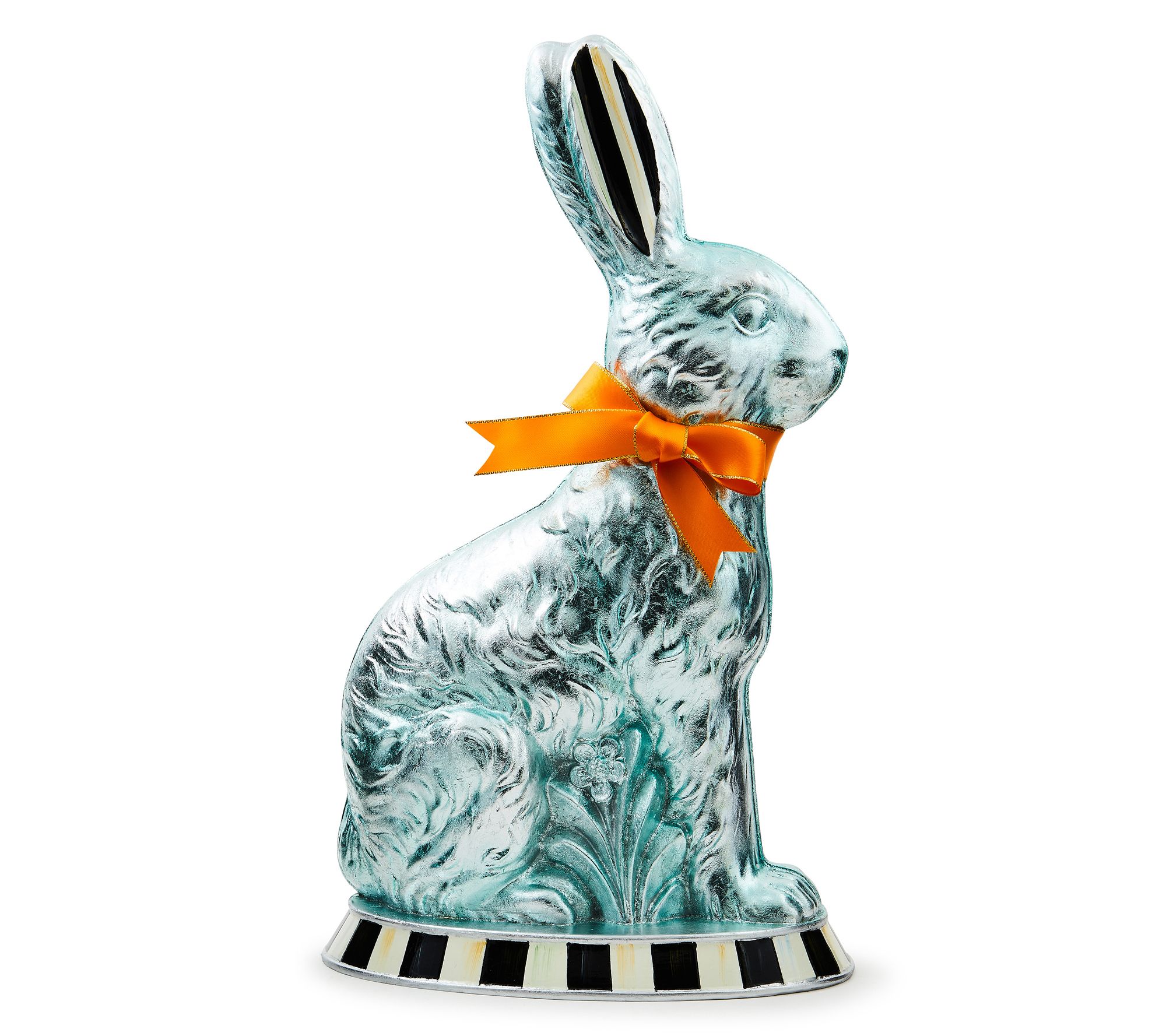 "As Is" MacKenzie Childs Large Calico Foil Bunny