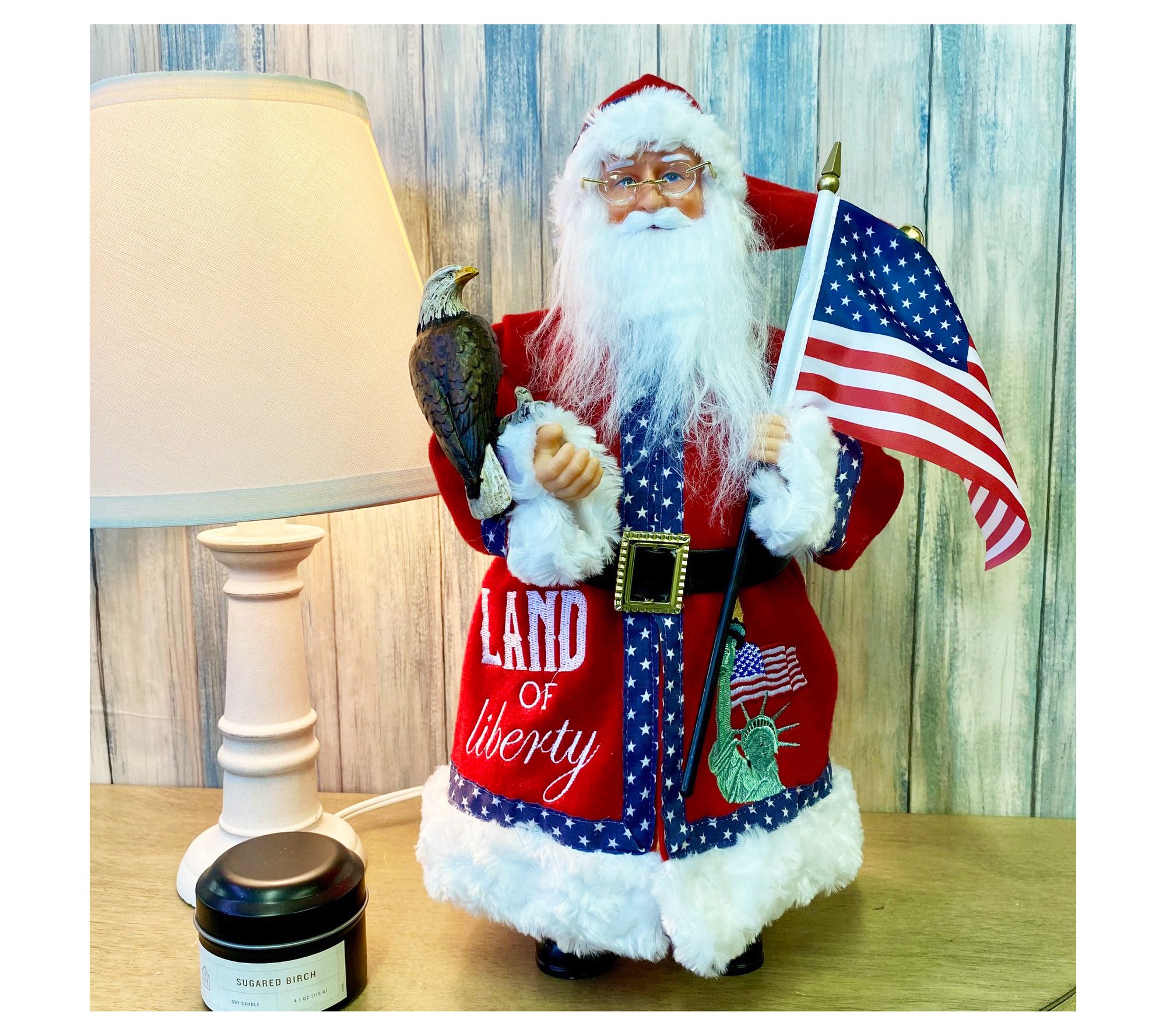 Santa's Workshop 15" Land of Liberty Santa