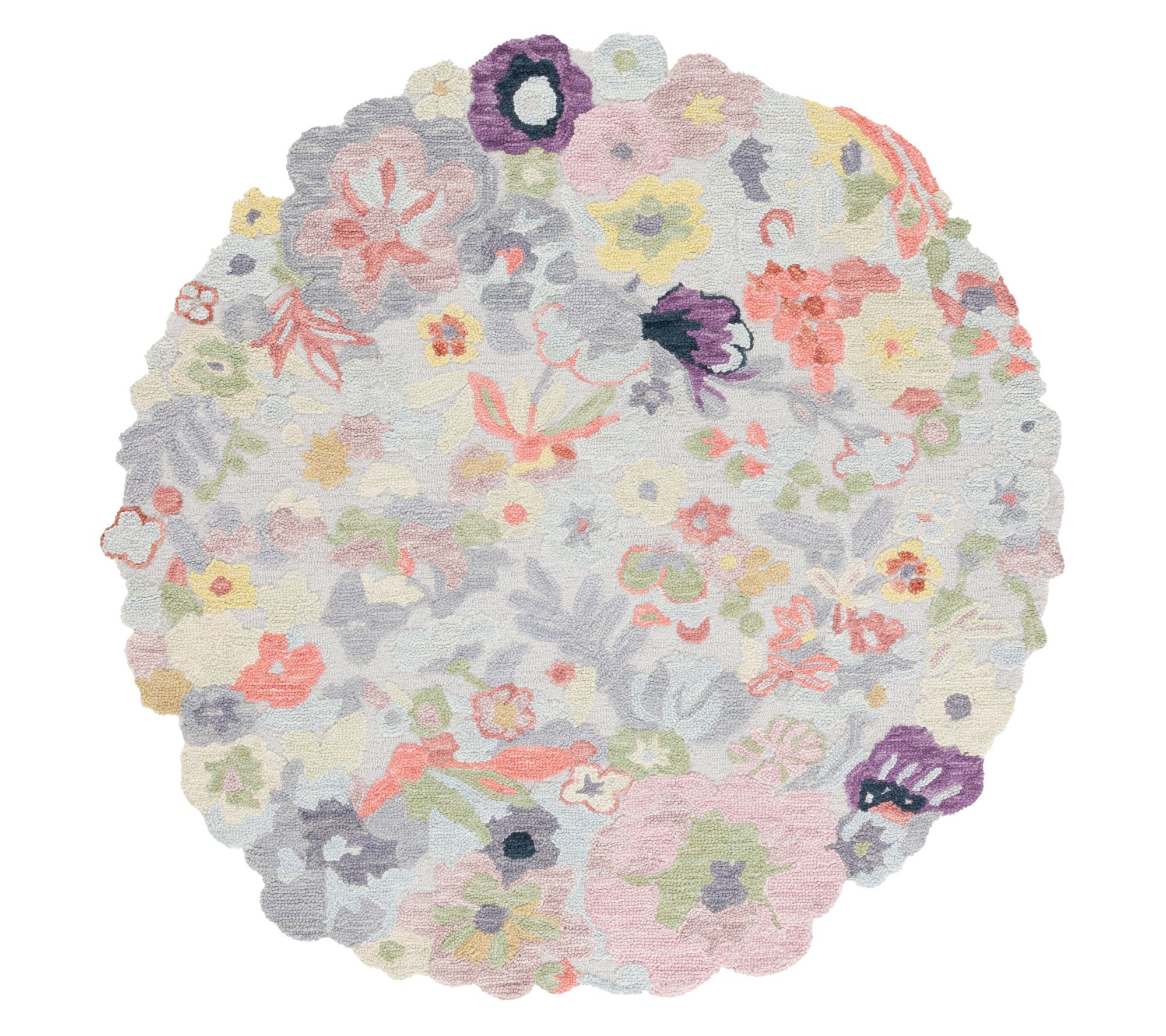 Safavieh Garden Wave Hand Tuft ed Wool 6' x 6' Round Rug