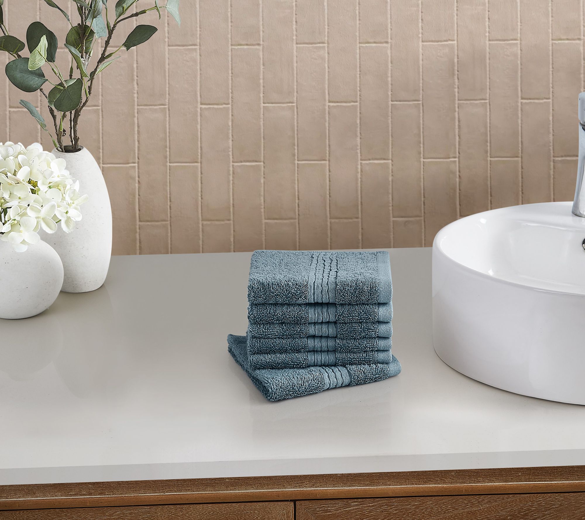 Cannon Cotton Tencel 6-Pack Wash Cloth