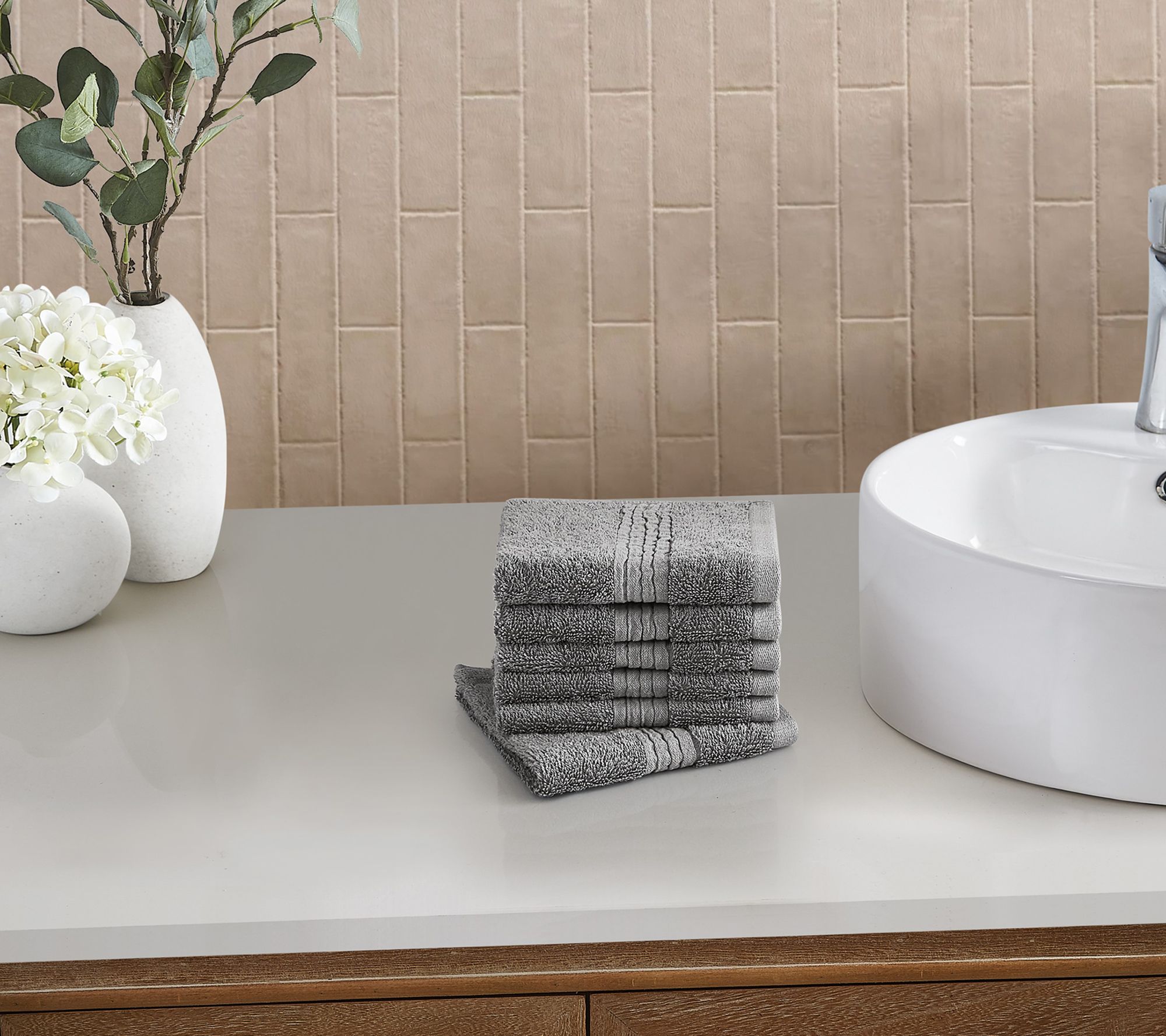 Cannon Cotton Tencel 6-Pack Wash Cloth