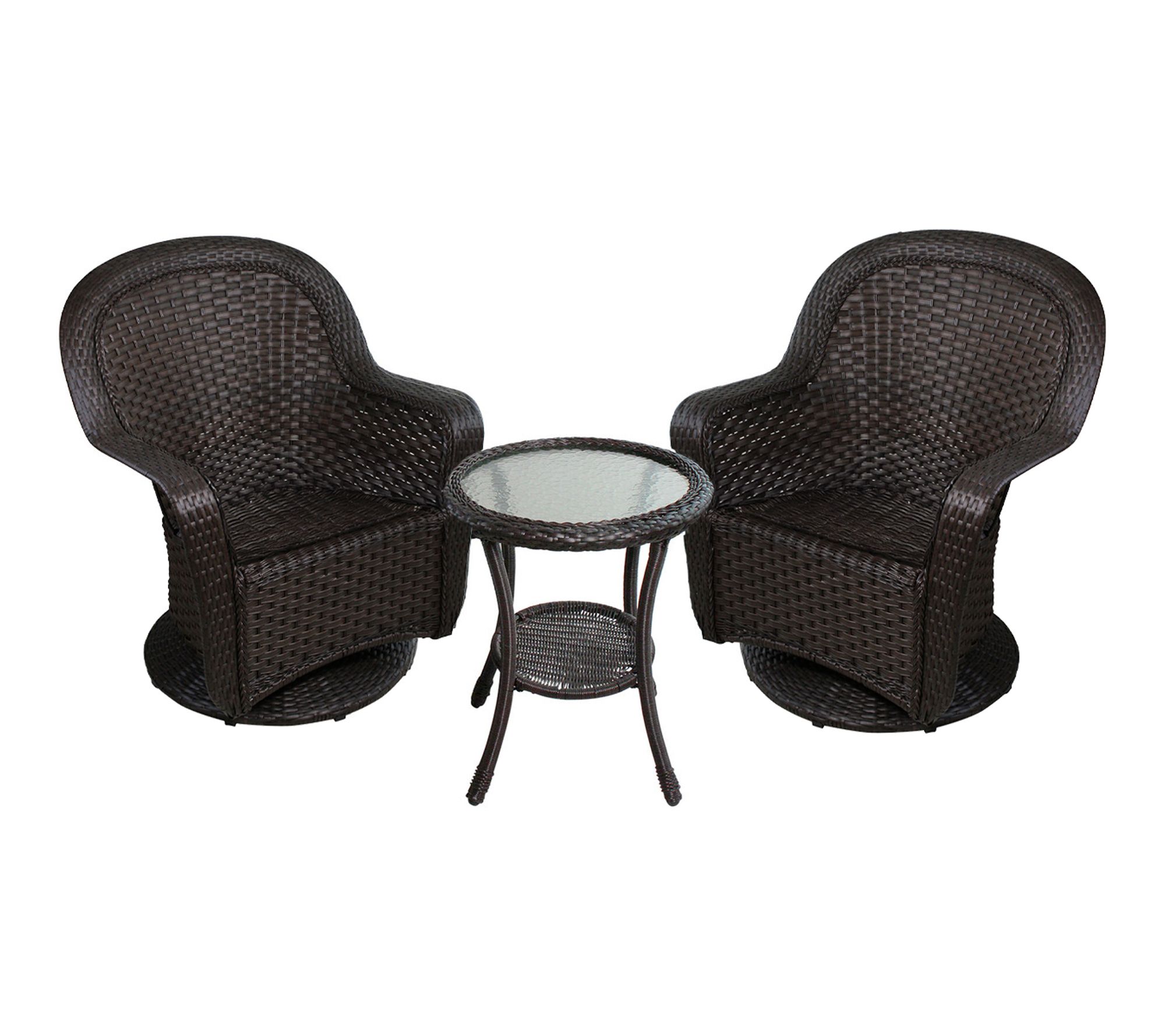 Northlight 3pc Resin Wicker Outdoor Patio Furniture Set