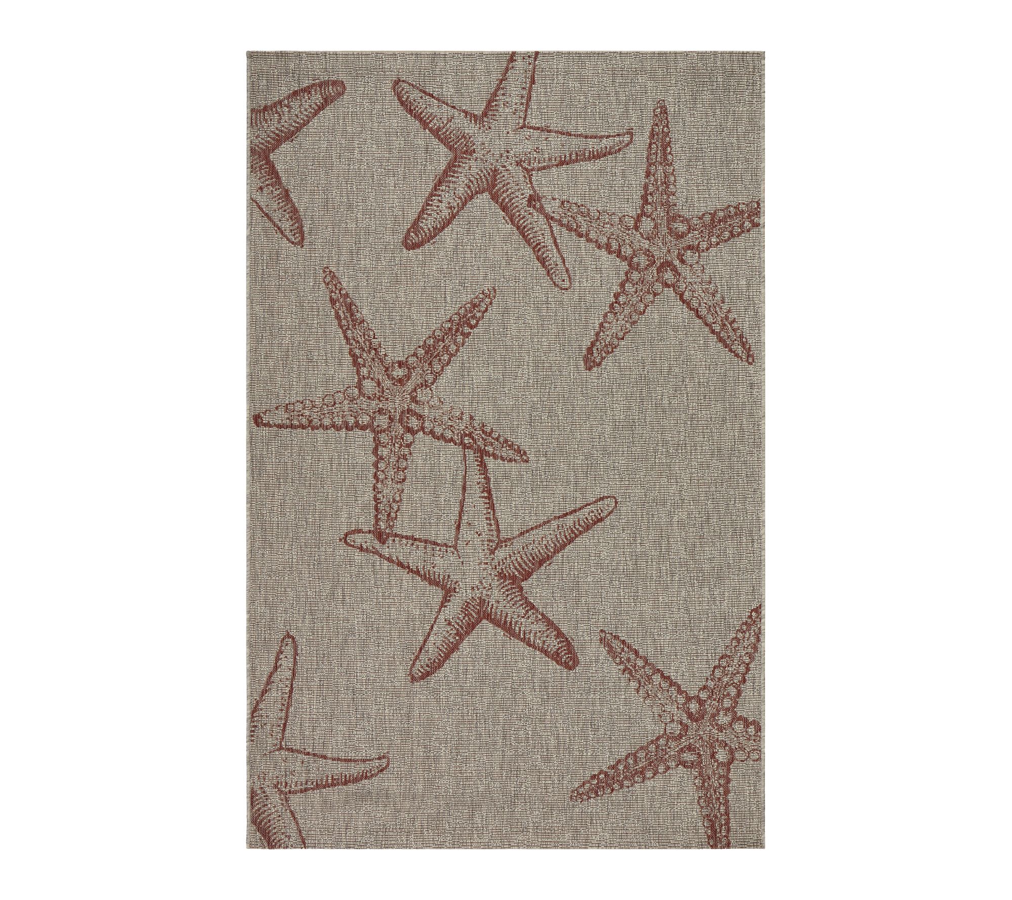 Ox Bay Nautical Starfish Performance Outdoor Ar ea Rug, 5' x 7
