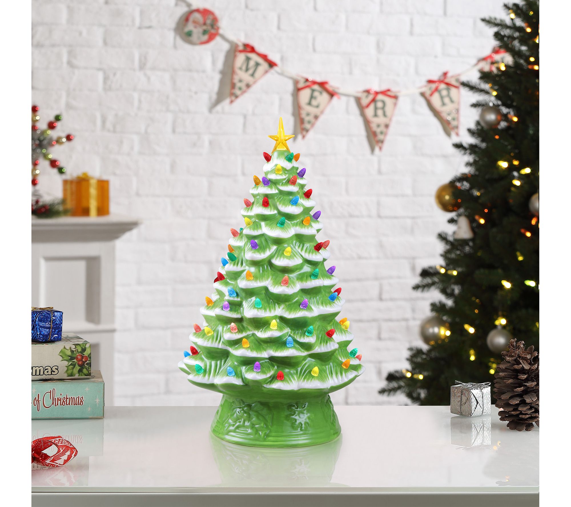 Mr. Christmas 18 in. Nostalgic Ceramic Tree - QVC.com