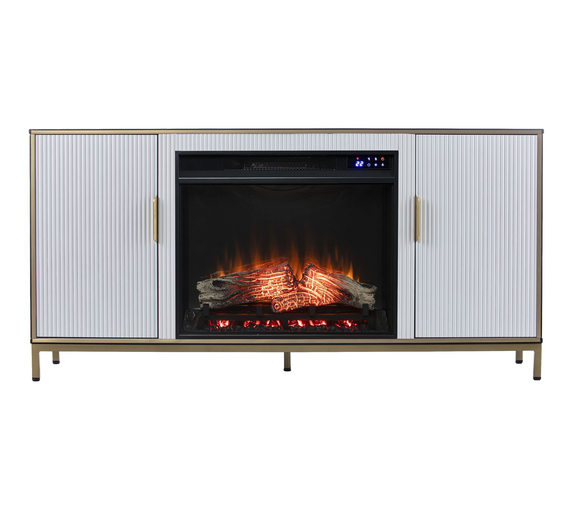 SEI Daltaire Touch Screen Electric Fireplace with Storage