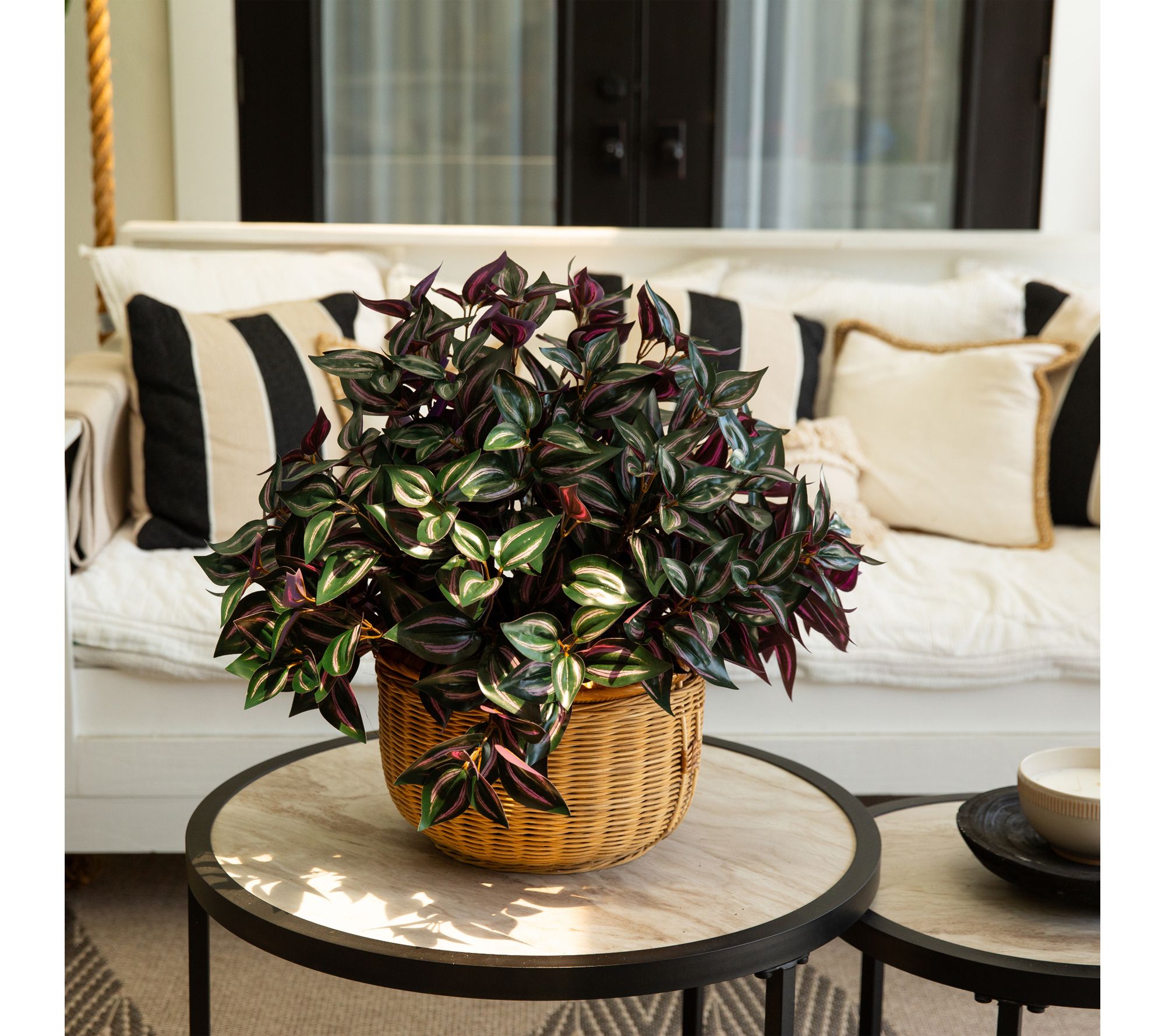 Nearly Natural 19-in UV Resistant Wandering JewBush - Set of