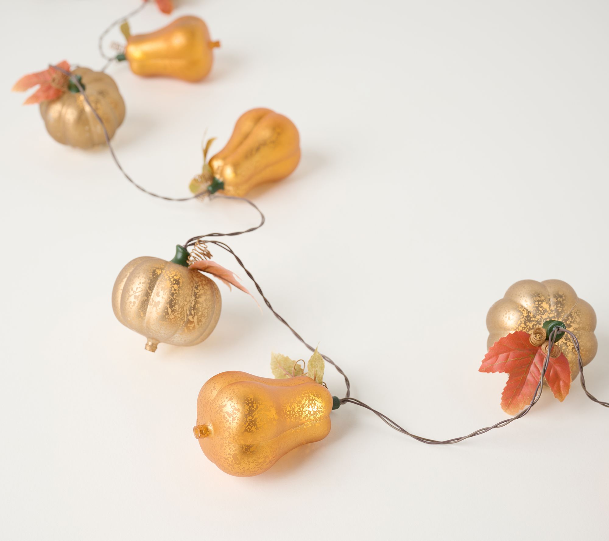 6' Pumpkin and Gourd Light String by Valerie