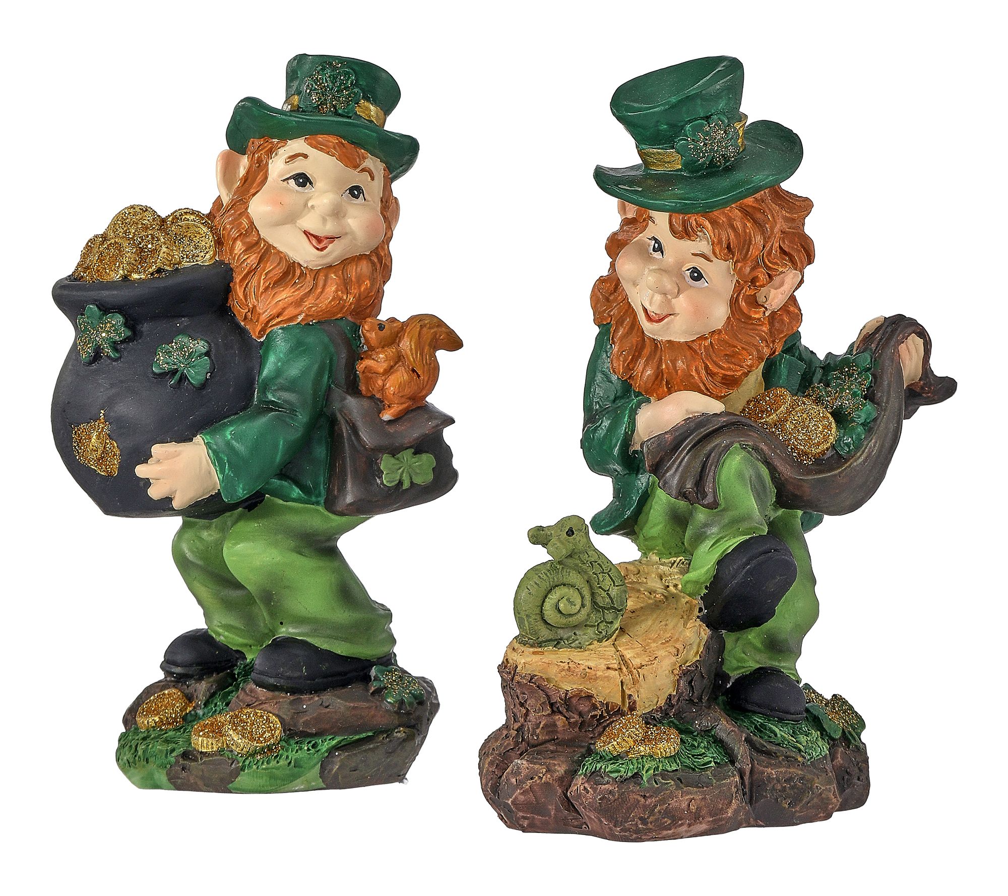 5.5" Resin Leprechaun Set of 2 By Valerie