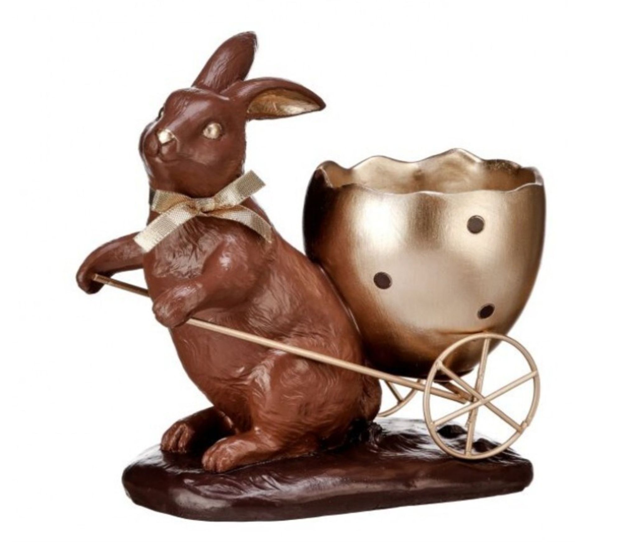 RC Home Decor-6" Chocolate Bunny with Egg CartEater