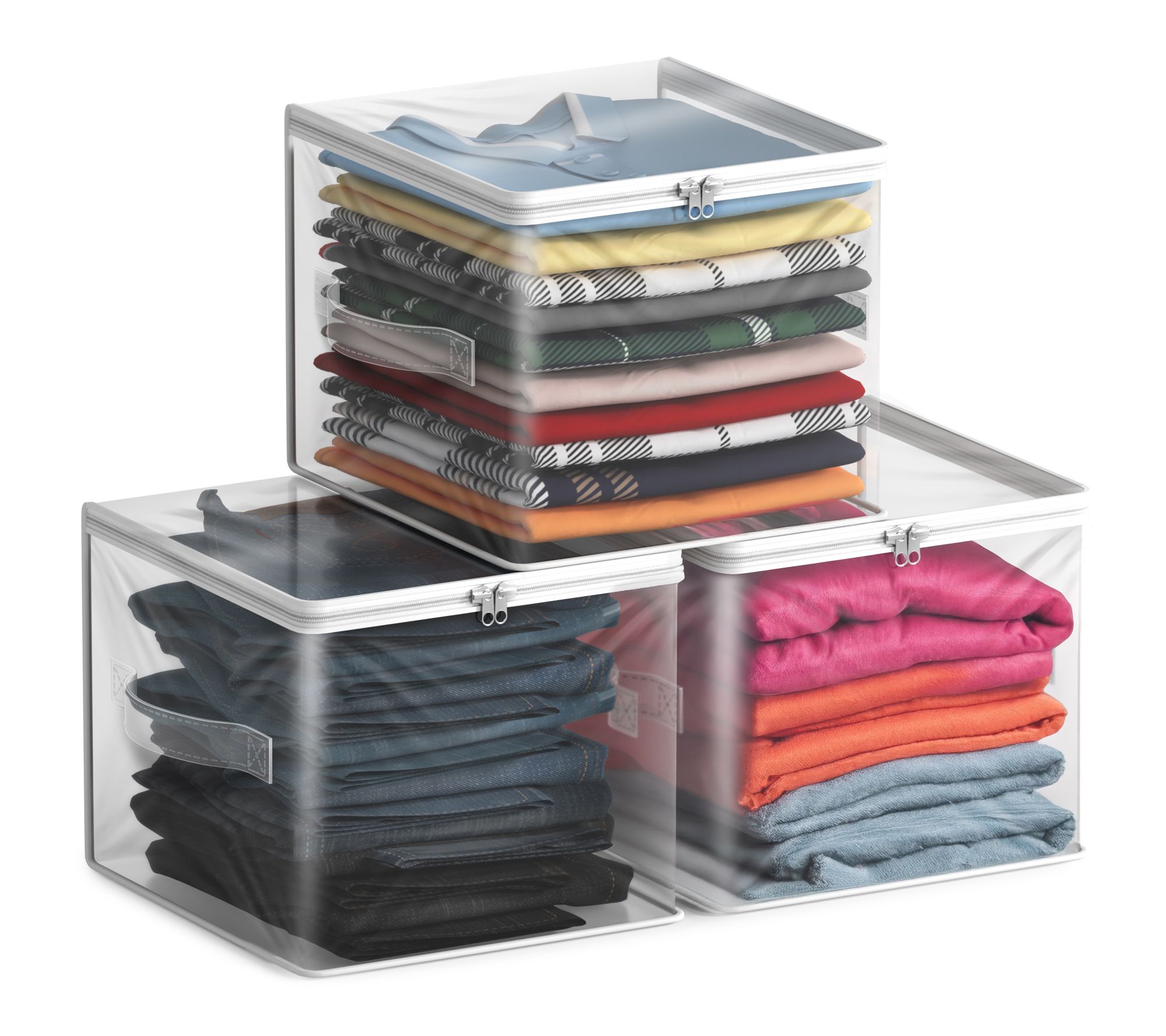 Sorbus 11" Foldable Storage Cube with Zipper, Handles â   3 PK