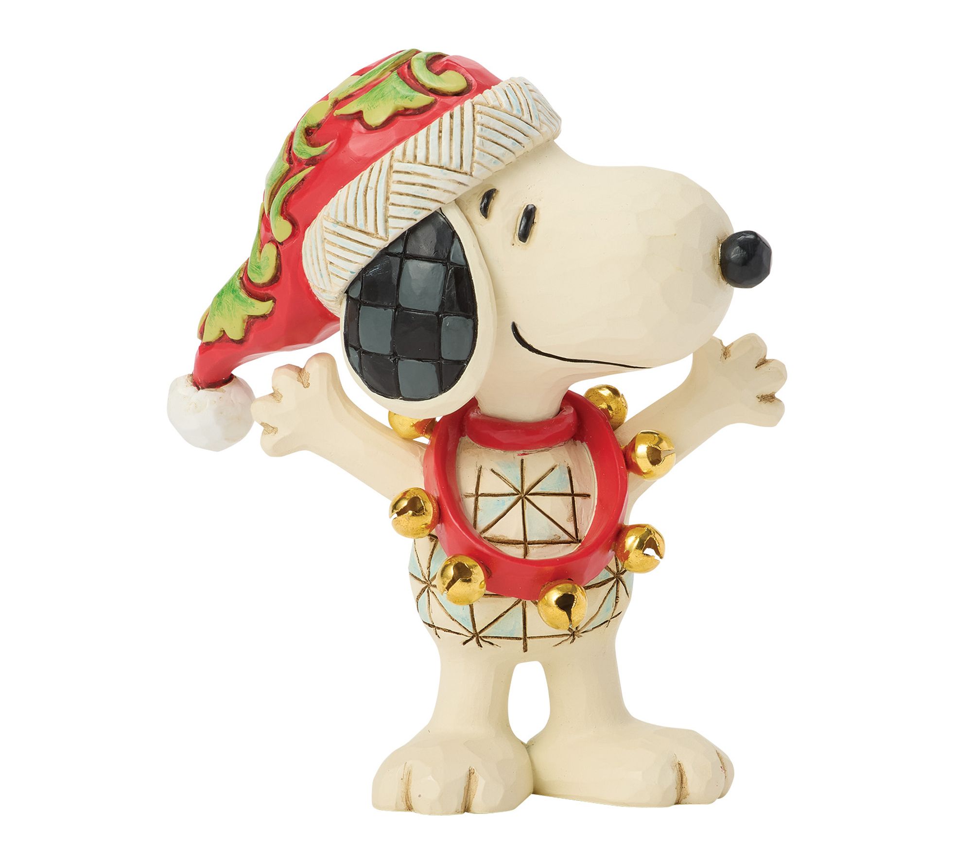 Jim Shore Peanuts Snoopy with Bells Mini Figurine 3.3in H