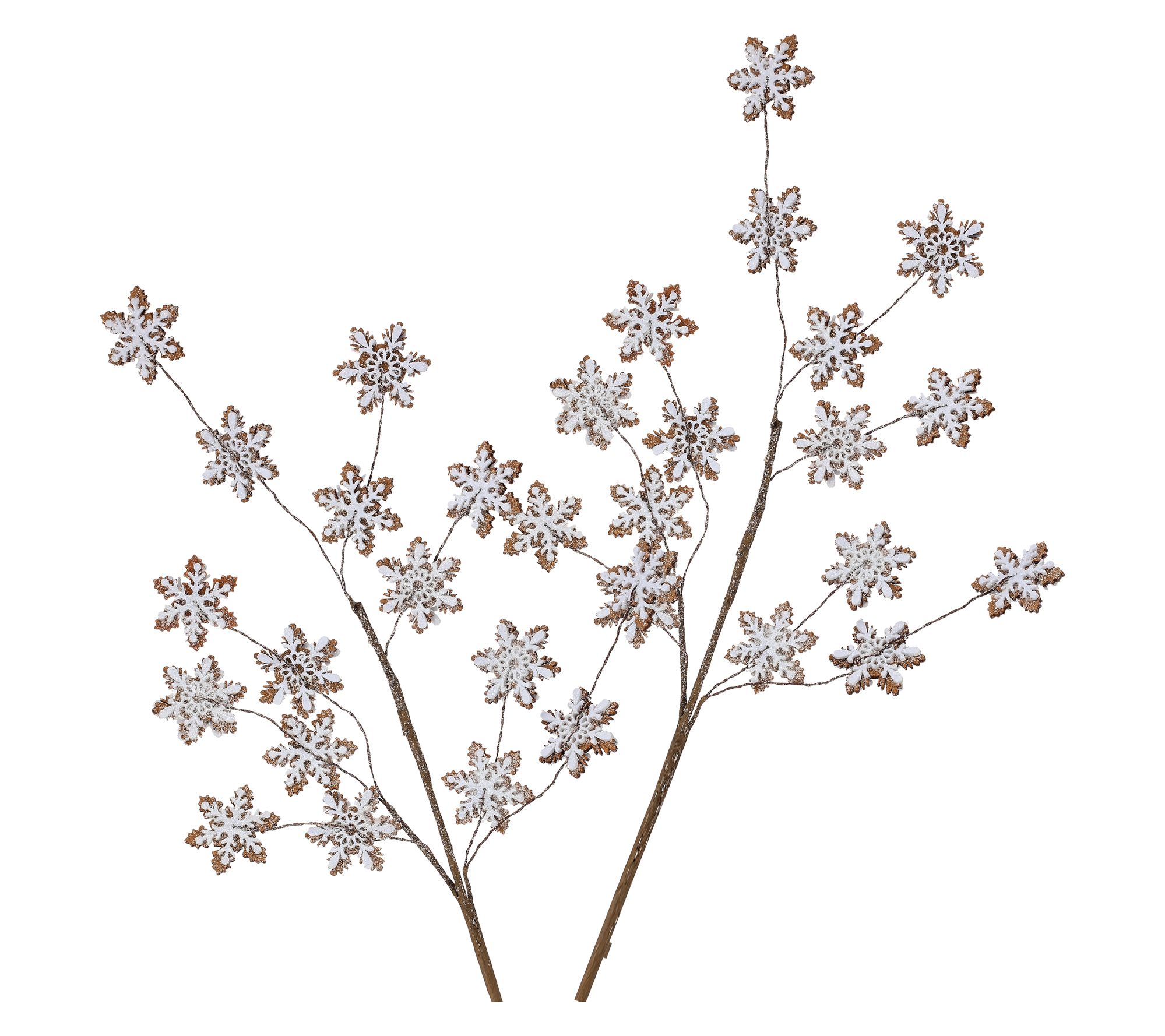 32" Gingerbread Snowflake Spray Set of 2 by Valerie