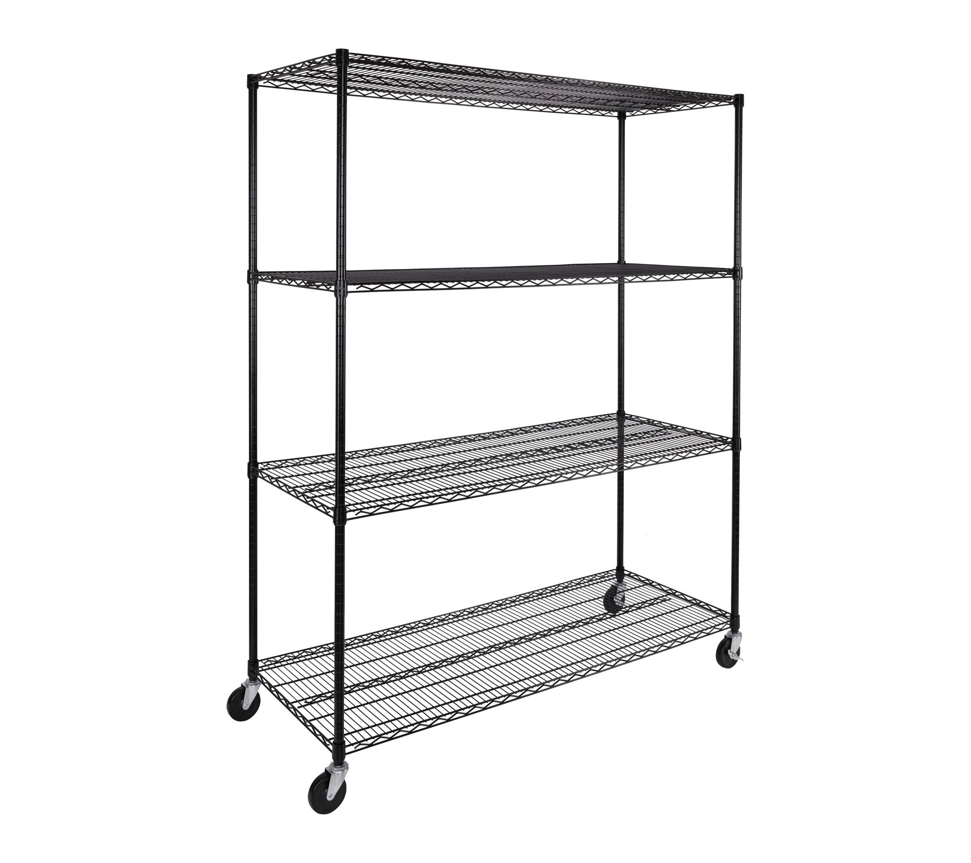 Seville Classics 4 Tier Wire Shelving, 60" W x 24" D x 76" H
