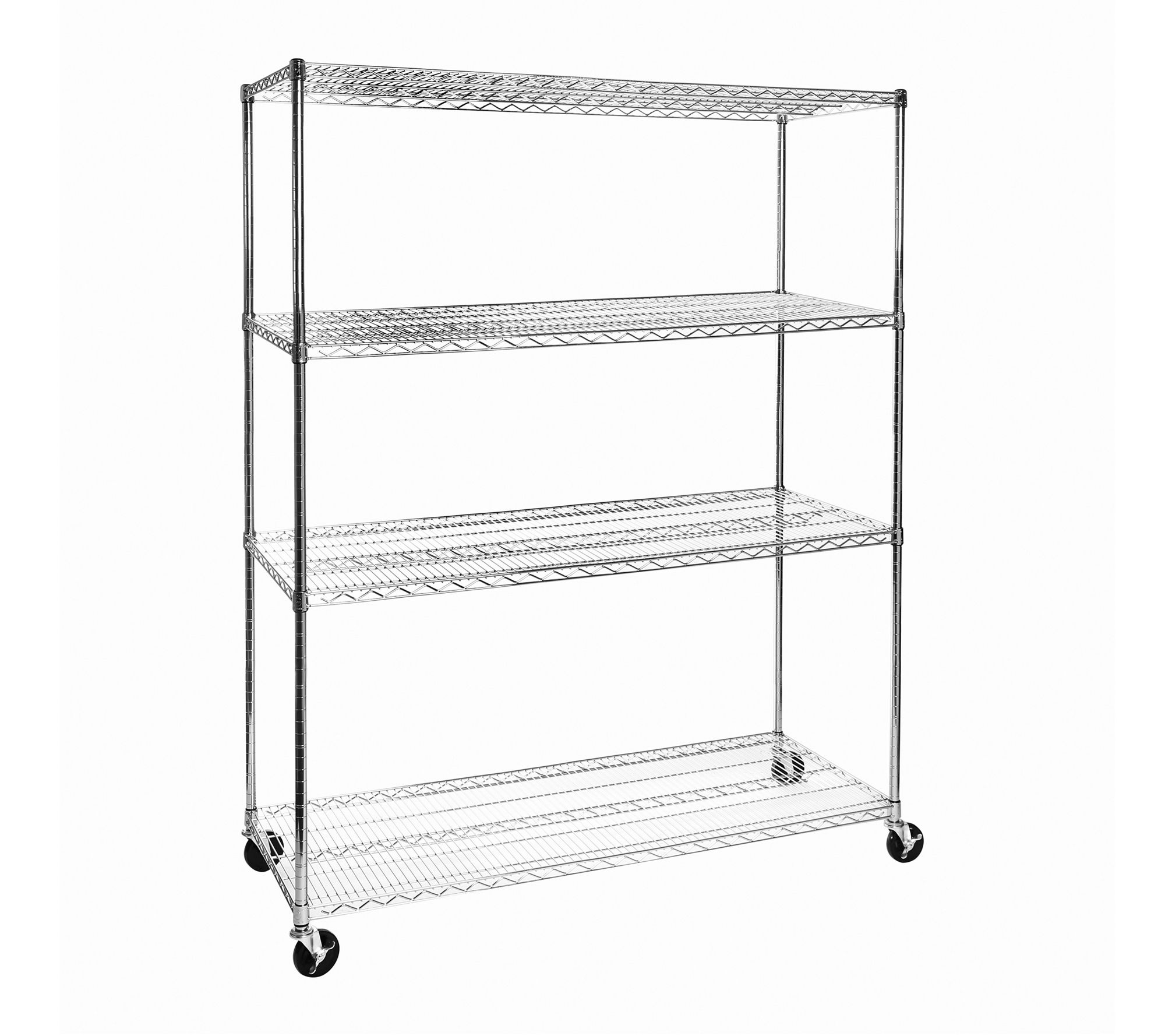 Seville Classics 4 Tier Wire Shelving, 60" W x 24" D x 76" H