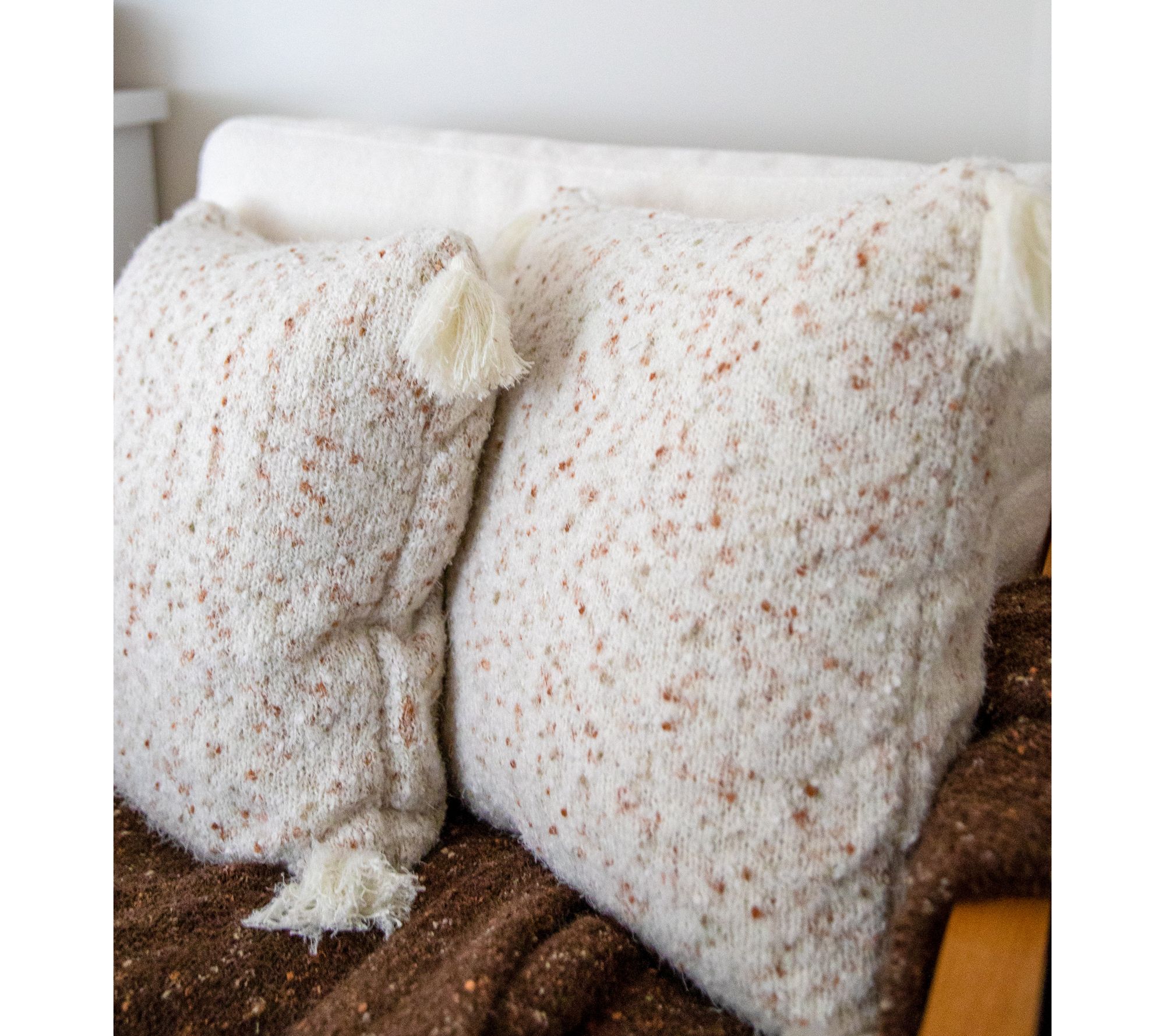 "As Is" Set of 2 Decorative Boucle Pillows by Lauren McBride