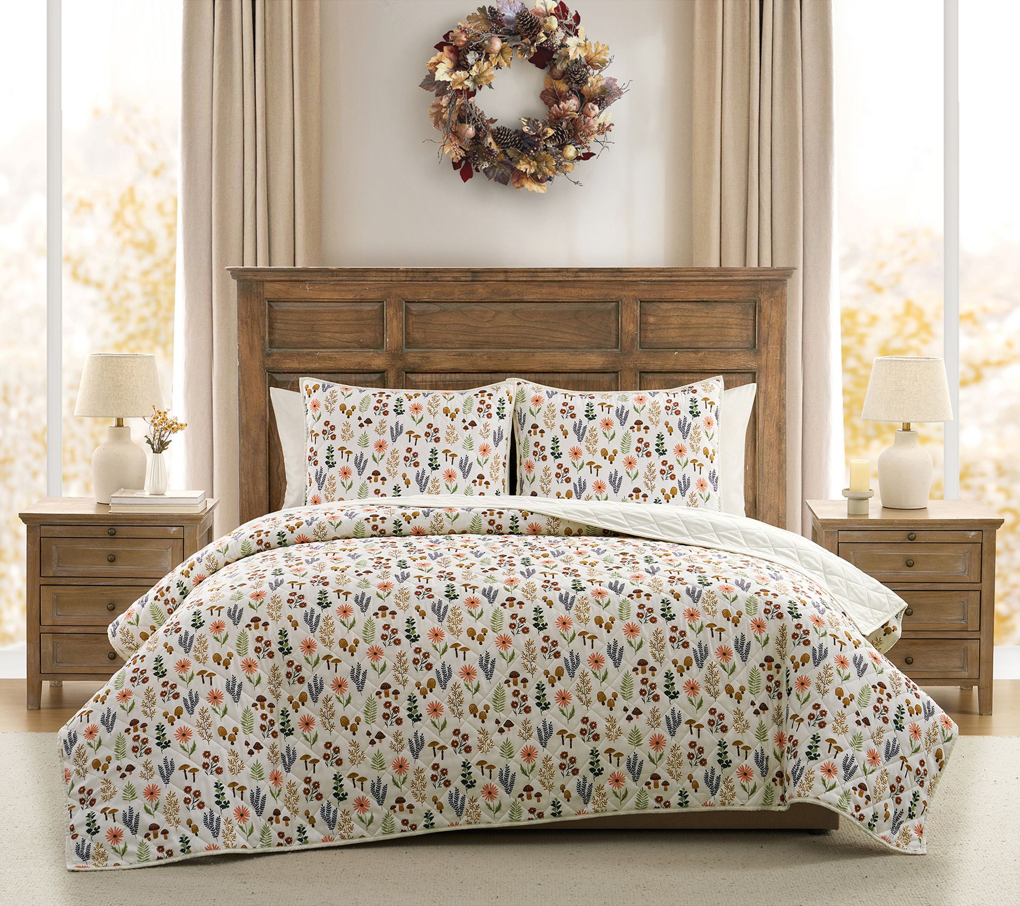 Hallmark 3-Pc Hayra Fall Quilt Set, Full/Queen