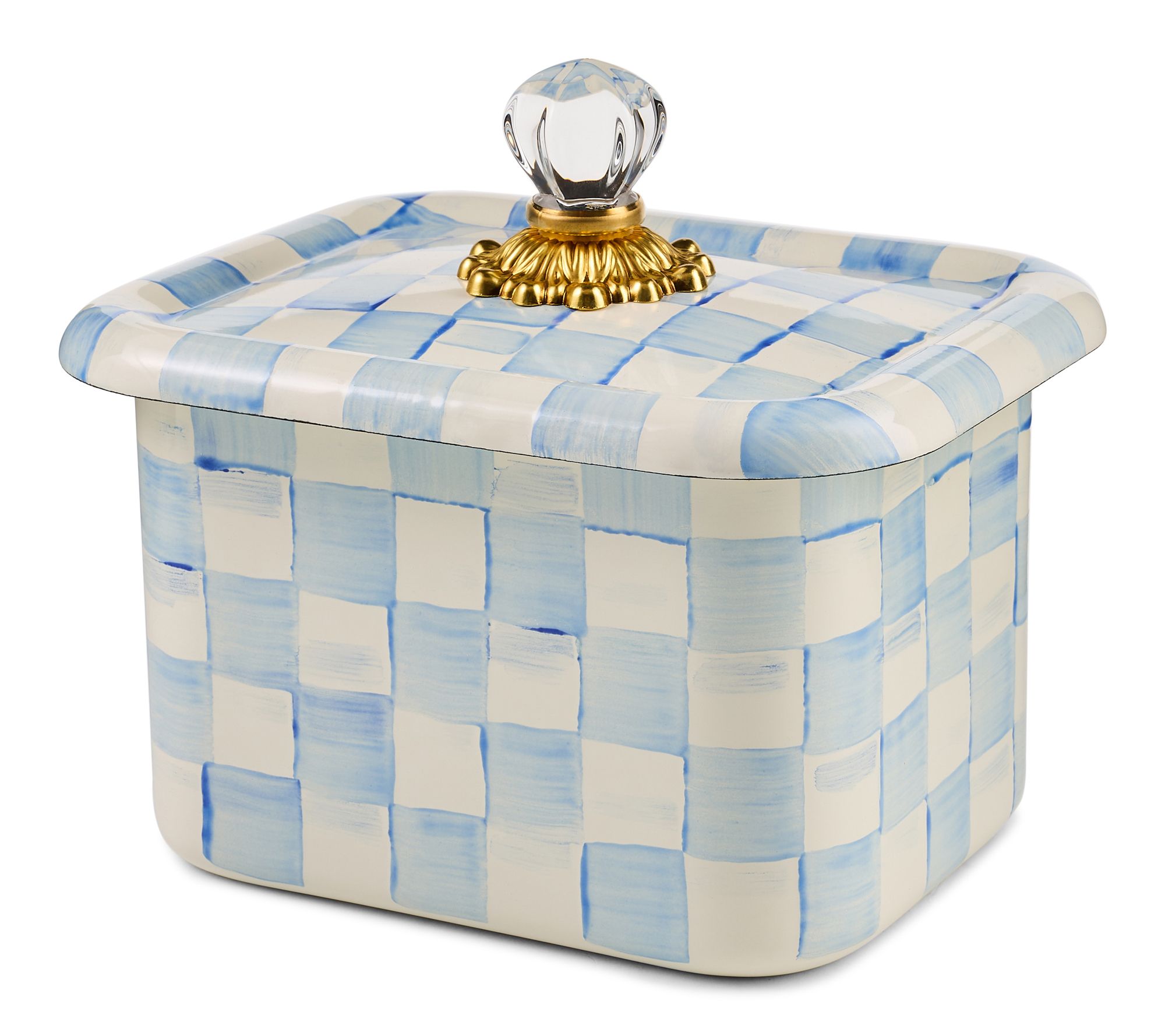 MacKenzie -Childs Sky Check Recipe Box
