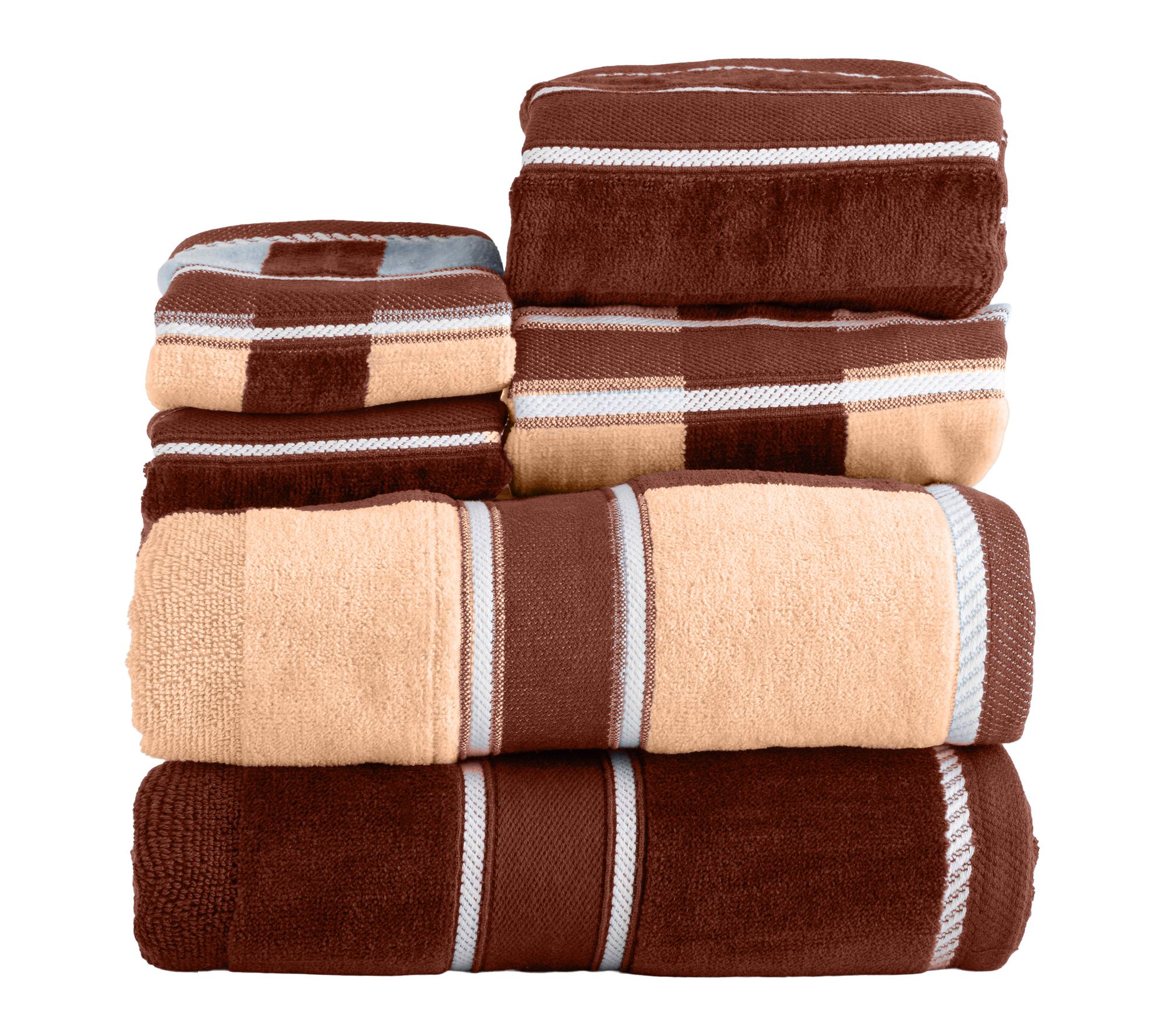 Lavish Home Set of 6 Bathroom Towels Set, Bathroom Accessories