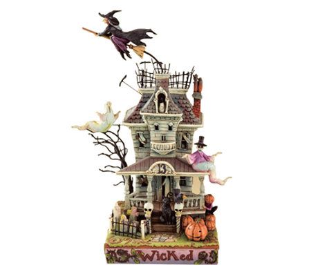 Jim Shore Heartwood Creek Haunted House Masterpiece Figurine — QVC.com