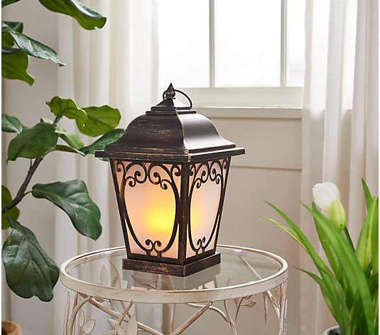 Indoor/Outdoor 14" Carriage Lantern with Candle by Valerie