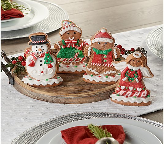 4-Piece Gingerbread Holiday Figures by Valerie