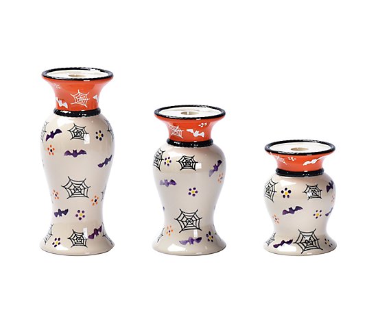 Temp-tations Set of 3 Reversible Candle Holders and Vases