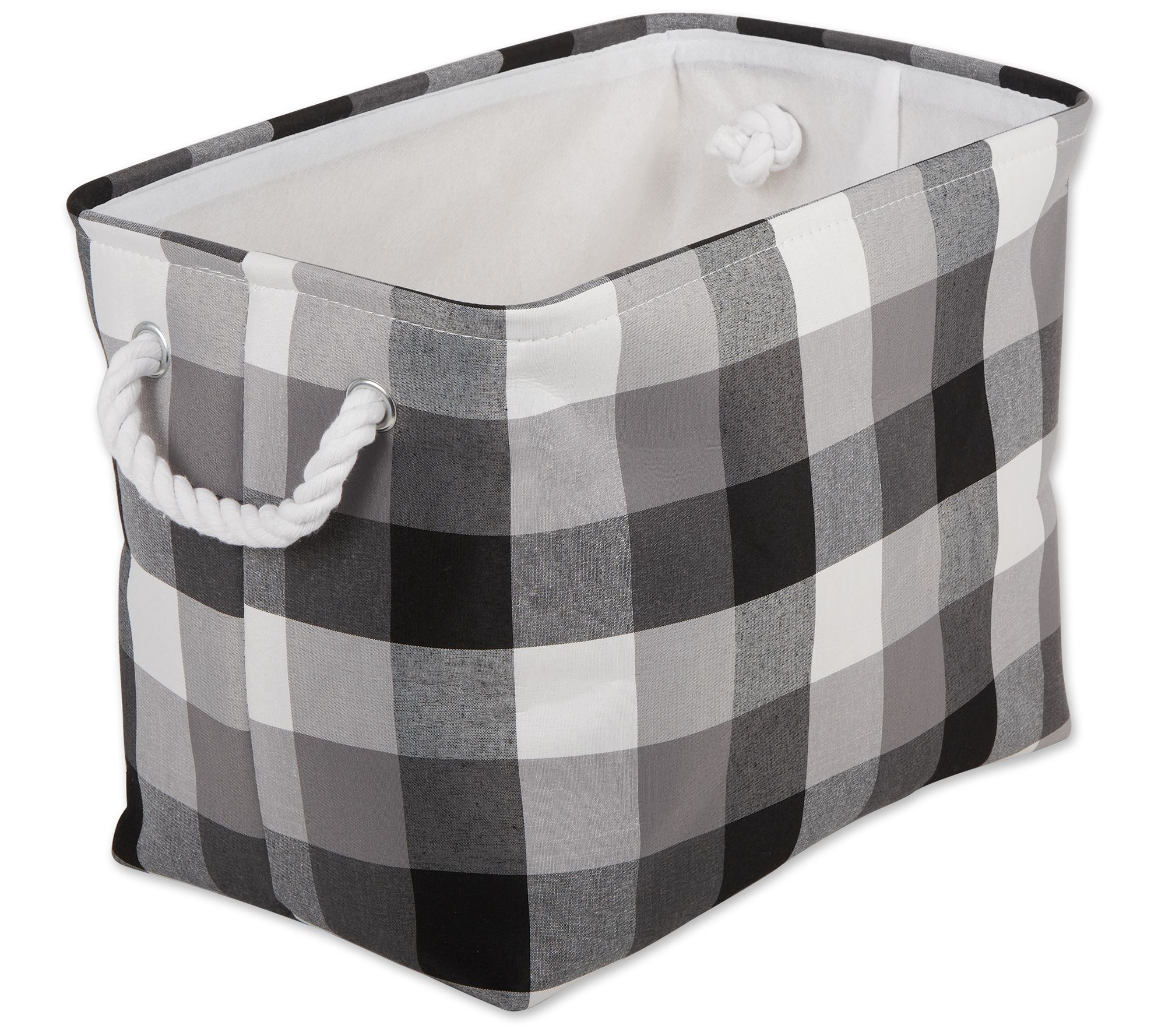 Design Imports Polyester Bin Tri Color Rectangl e Medium