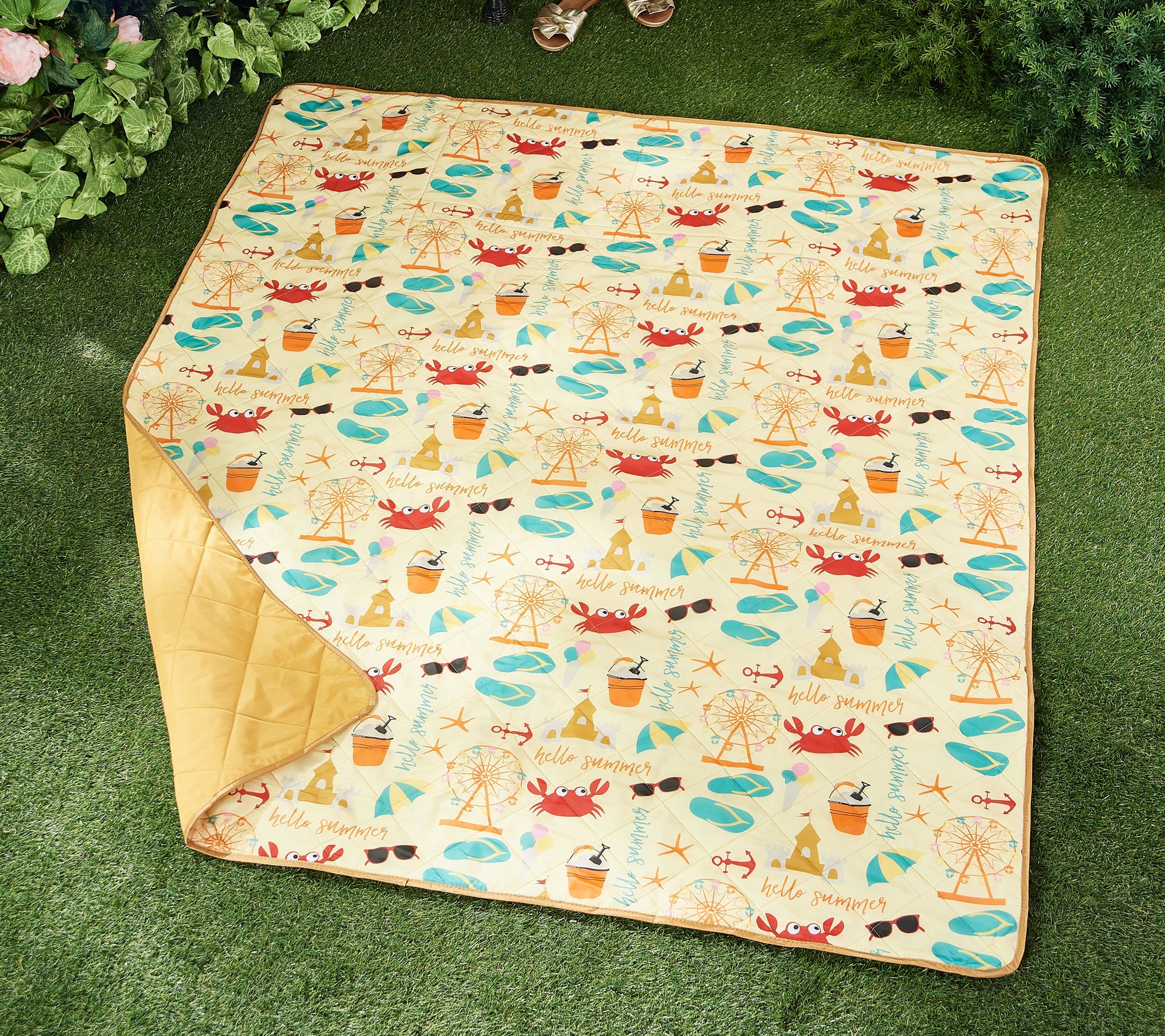 Home Reflections 60"x72" Water Repellent Outdoor Blanket