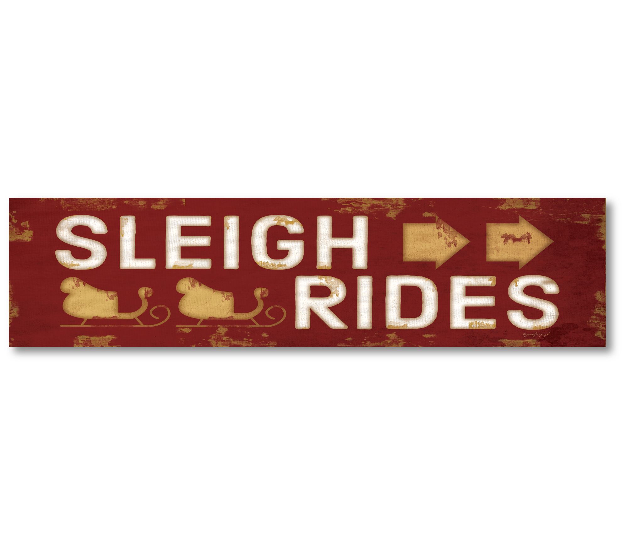 Courtside Market Sleigh Ride 6x24 Wooden Panel