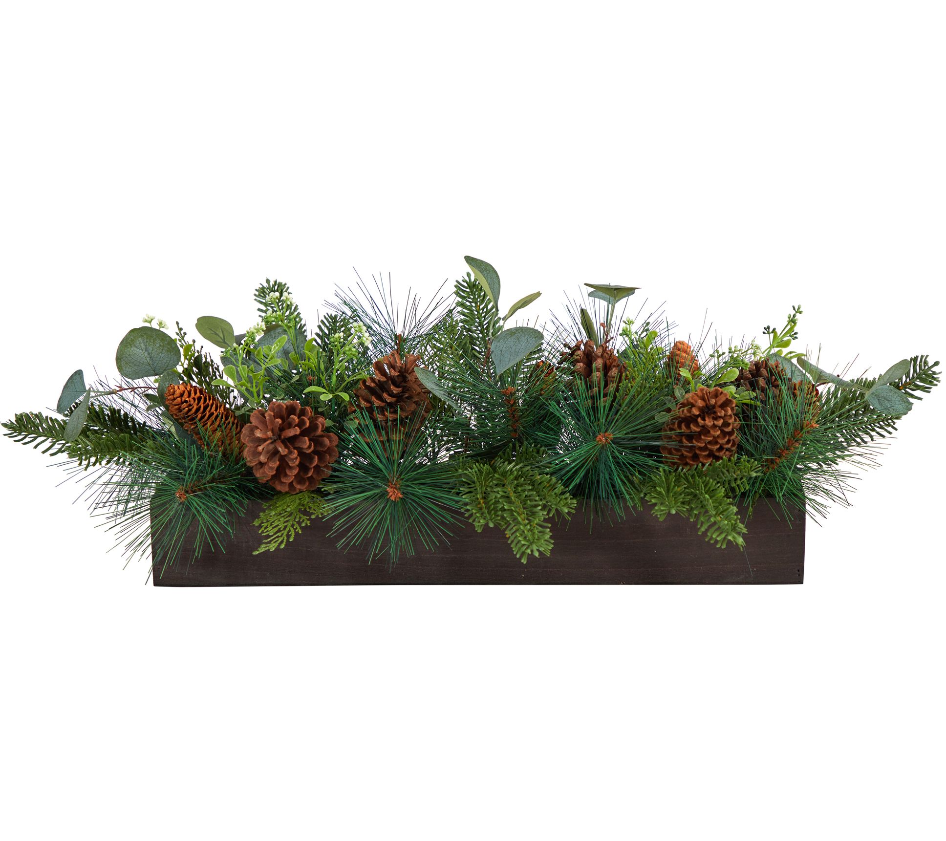 Nearly Natural 30" Evergreen & Pinecone Christmas Centerpiece