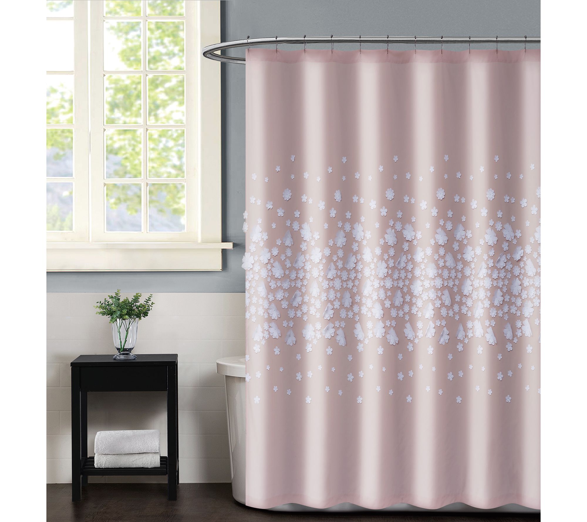 Christian Siriano NY Confetti Flowers Shower Curtain - QVC.com