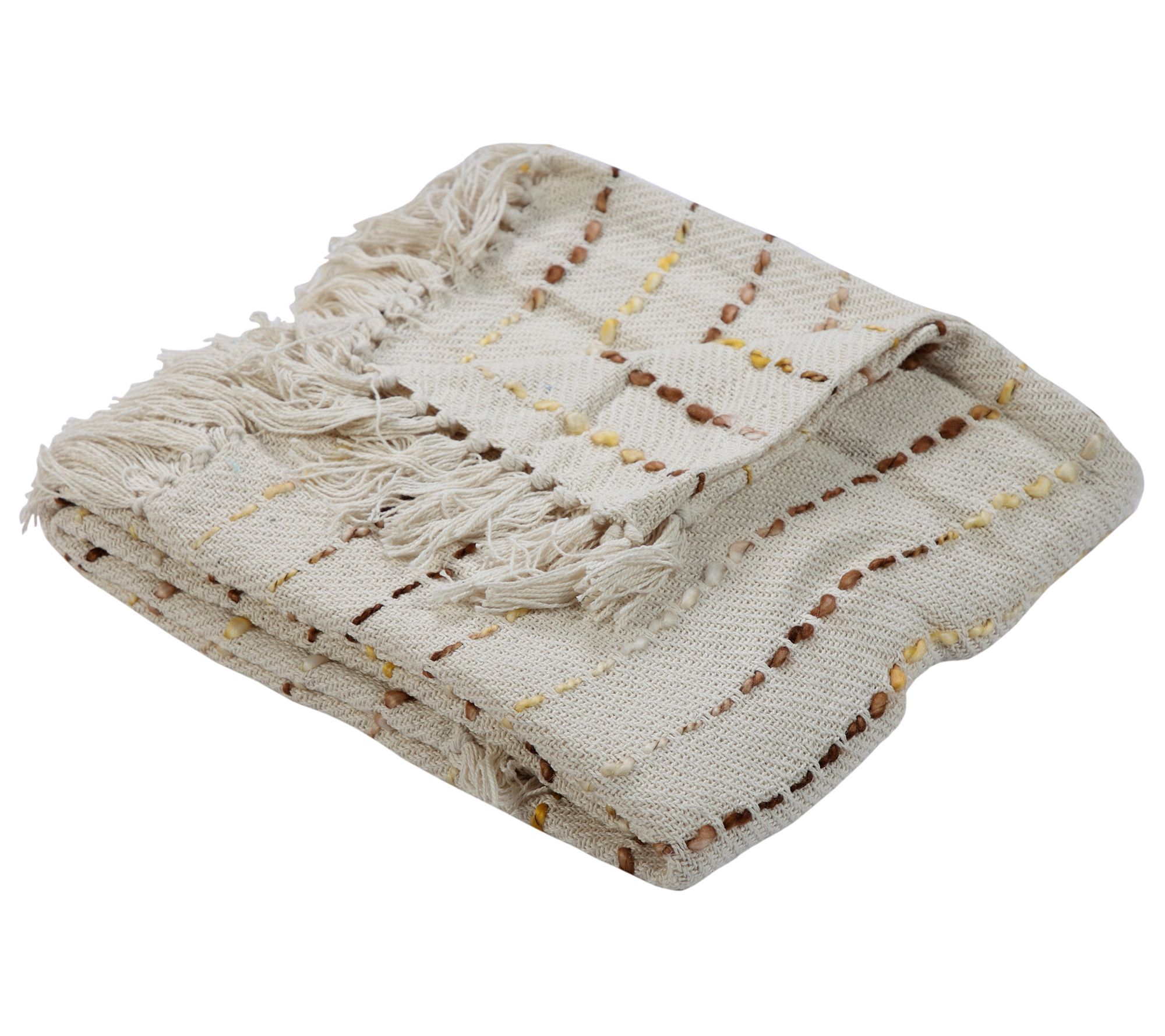 Ox Bay Trading & Supply Co. Interwoven Throw Blanket - Qvc.com