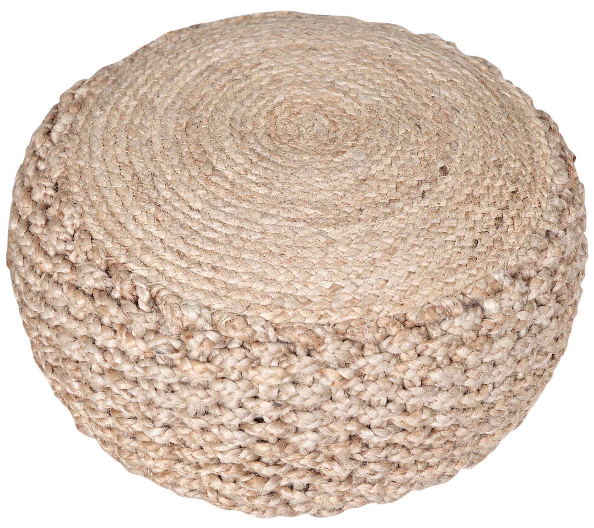 Ox Bay Natural Braided Jute Pouf