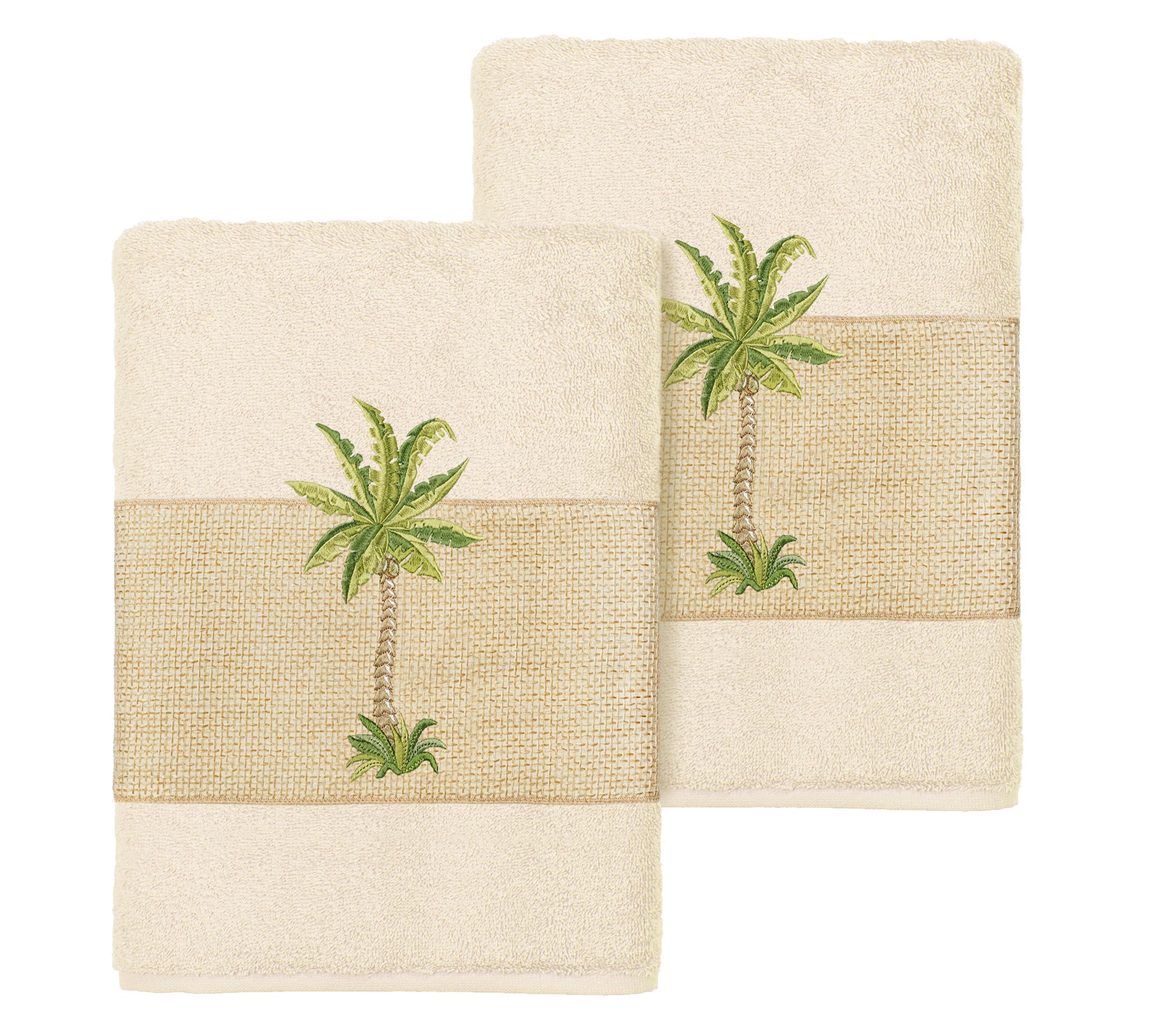 Alev Jacquard Bath/Hand Towels Set Blue - Linum Home Textiles