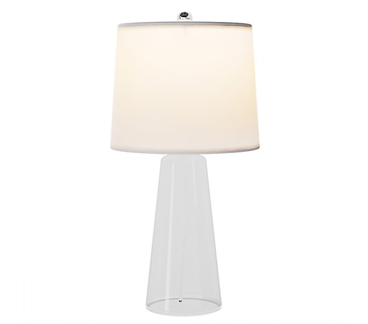 Open Base Clear Glass Lamp - Hastings Home