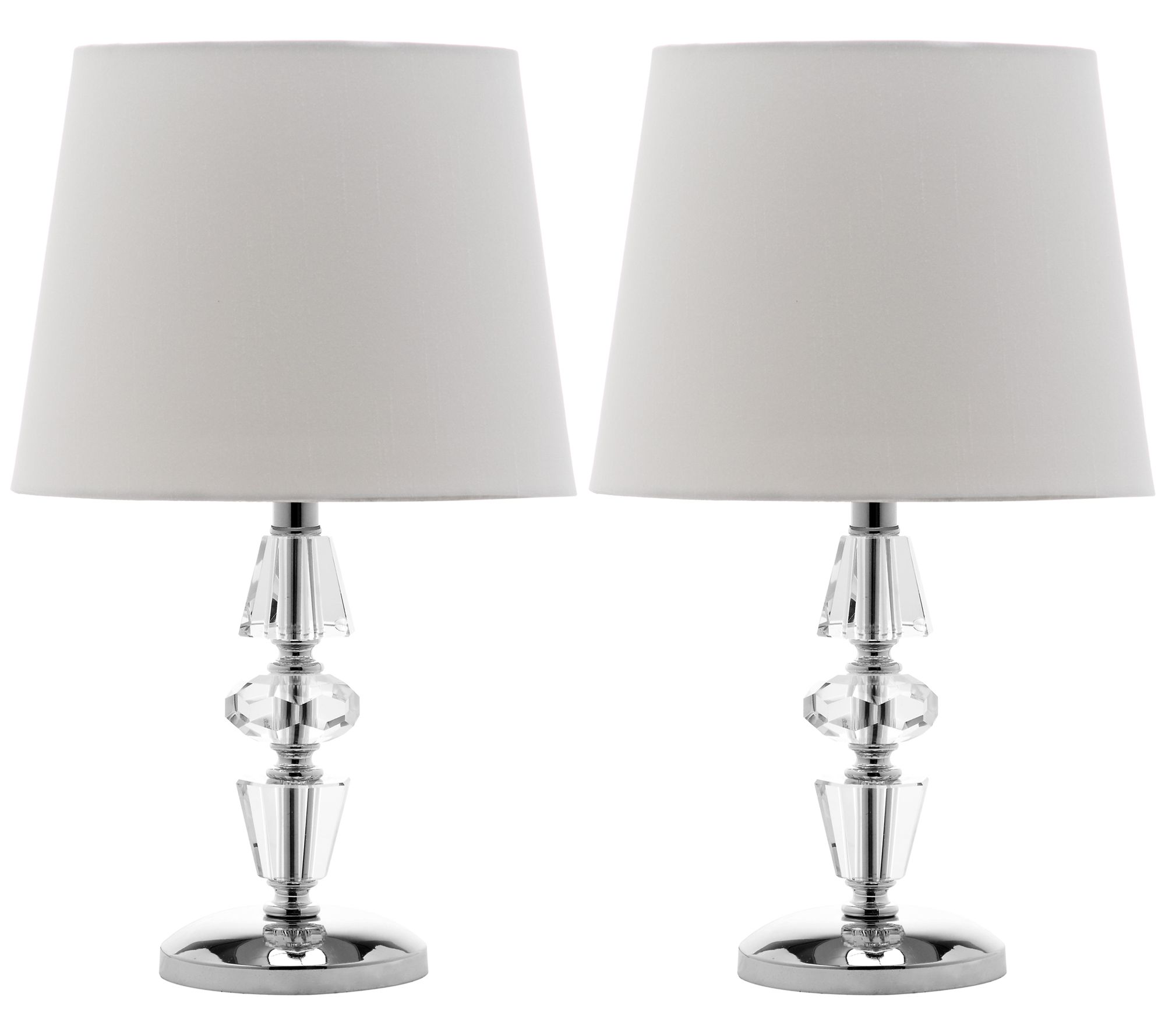 Safavieh Set of 2 Crescendo Tiered Crystal Lamps