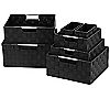 Sorbus Weave 7 Piece Basket Set - Black