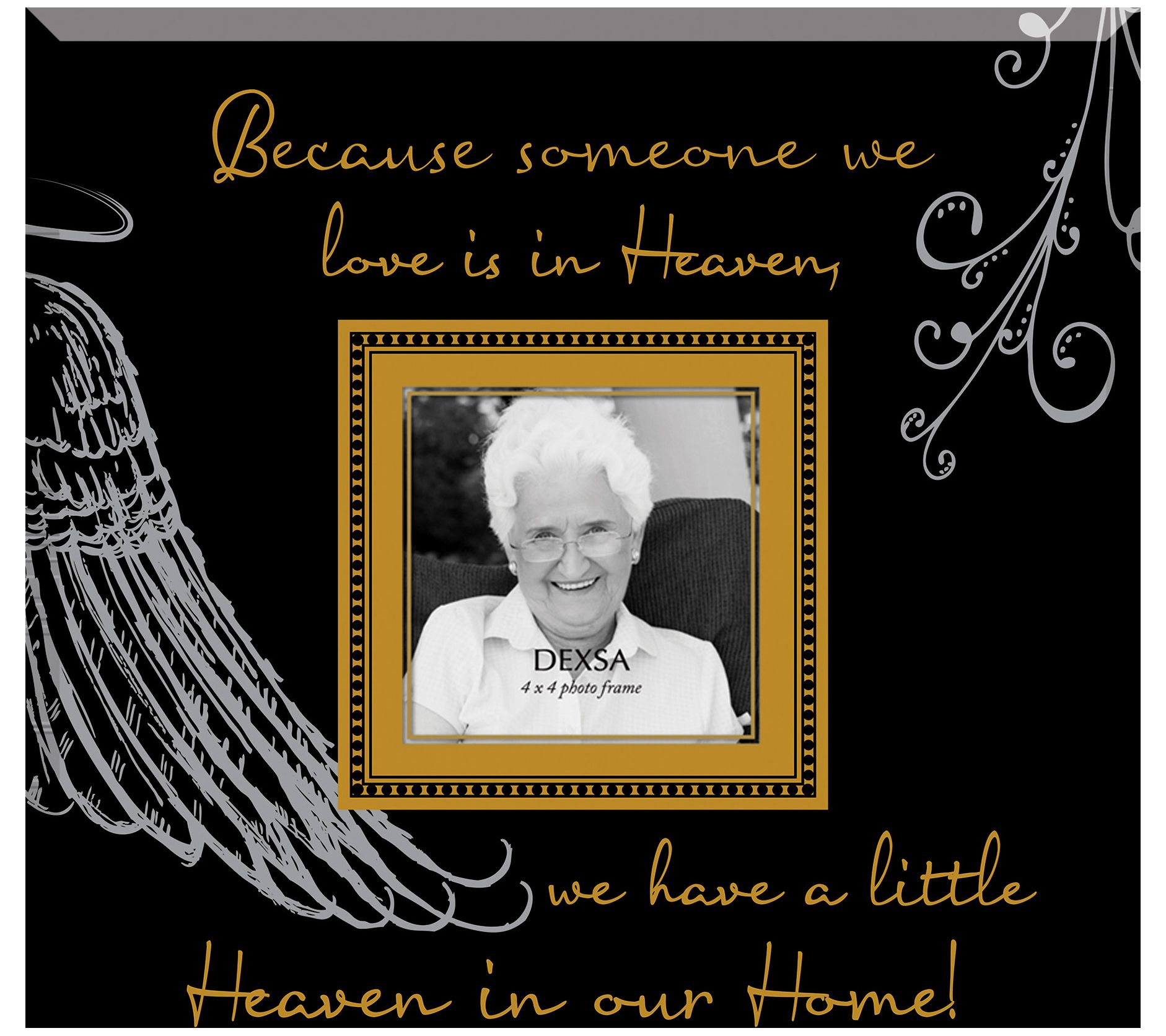 Dexsa Because Someone We Love Beveled Glass Photo Frame