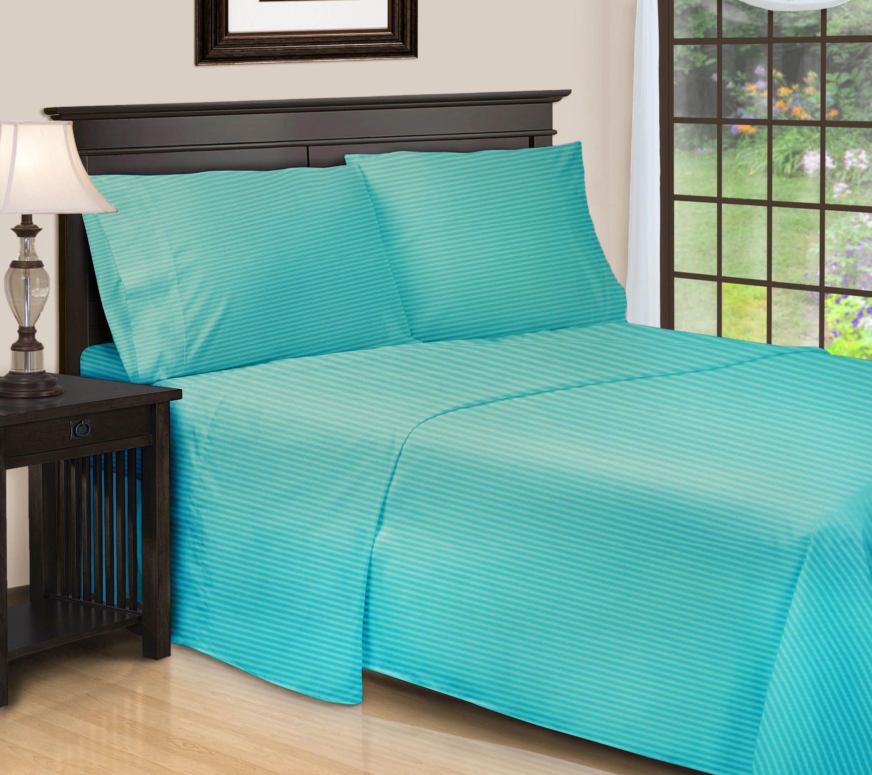 Superior 650TC Egyptian Cotton Striped Sheet, T win XL
