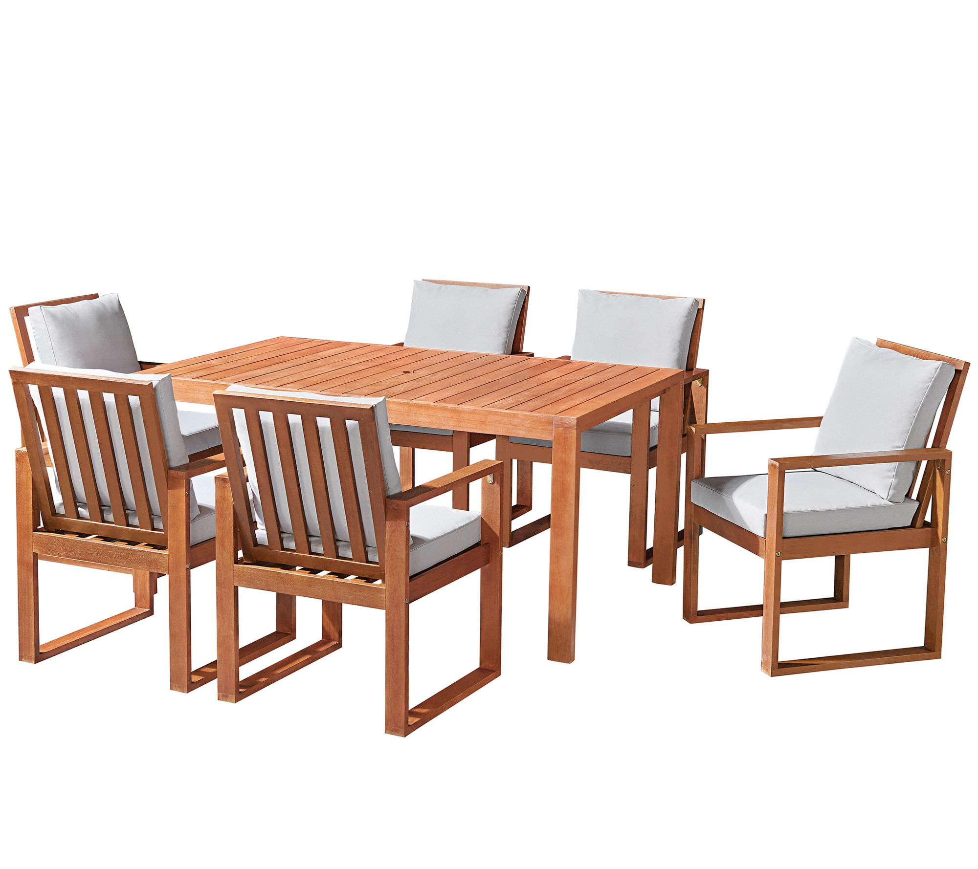 Alaterre Furniture Weston Eucalyptus Wood 7-Piece Dining Set