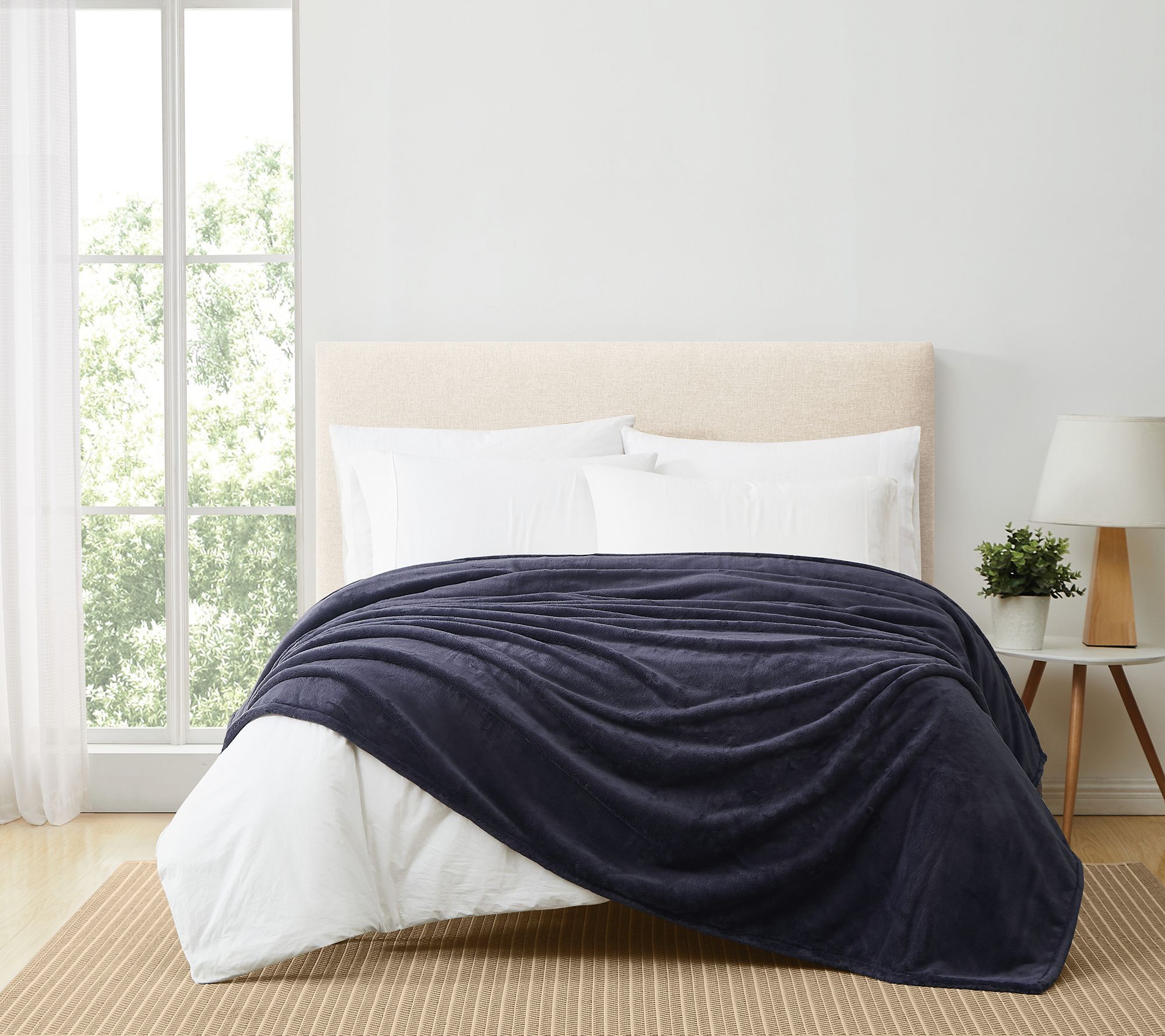 Royal Velvet Lavish Plush Solid Full/Queen Blanket